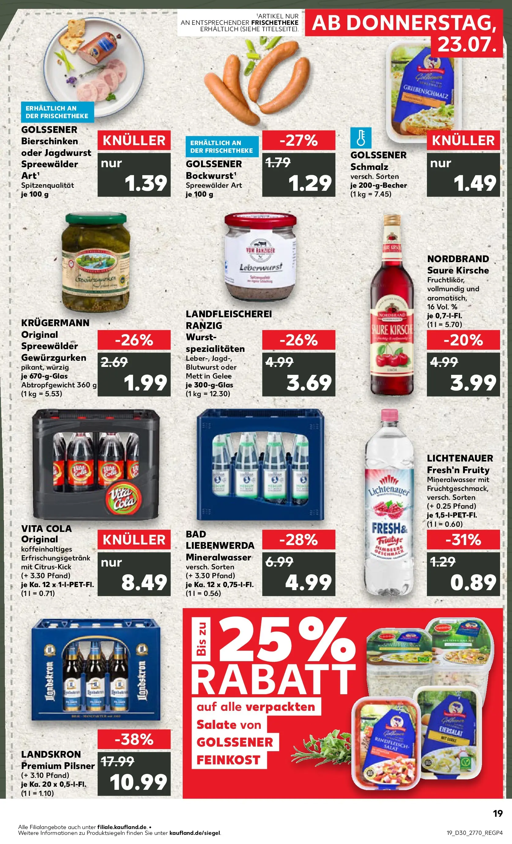 Prospekt Kaufland ab 20.07.2026 ยป Angebote und Werbung Online | Seite: 28 | Produkte: Cola, Wurst, Vita cola, Salat Prospekt Kaufland ab 20.07.2026 ยป Angebote Online zum Blรคttern | Seite: 28 | Produkte: Cola, Wurst, Vita cola, Salat