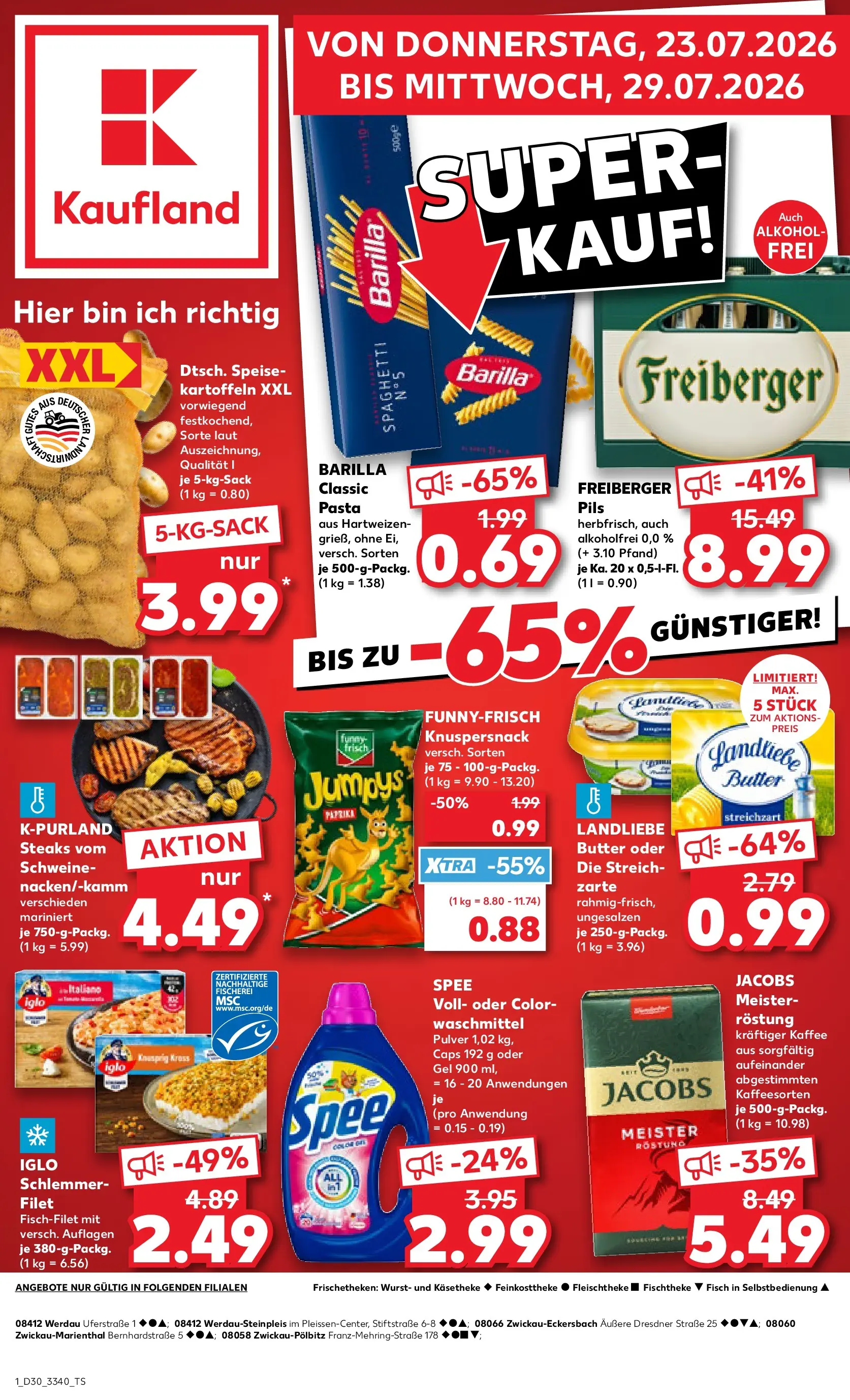 Prospekt Kaufland ab 20.07.2026 ยป Angebote und Werbung Online | Seite: 10 | Produkte: Barilla, Kaffee, Iglo, Paprika Prospekt Kaufland ab 20.07.2026 ยป Angebote Online zum Blรคttern | Seite: 10 | Produkte: Barilla, Kaffee, Iglo, Paprika