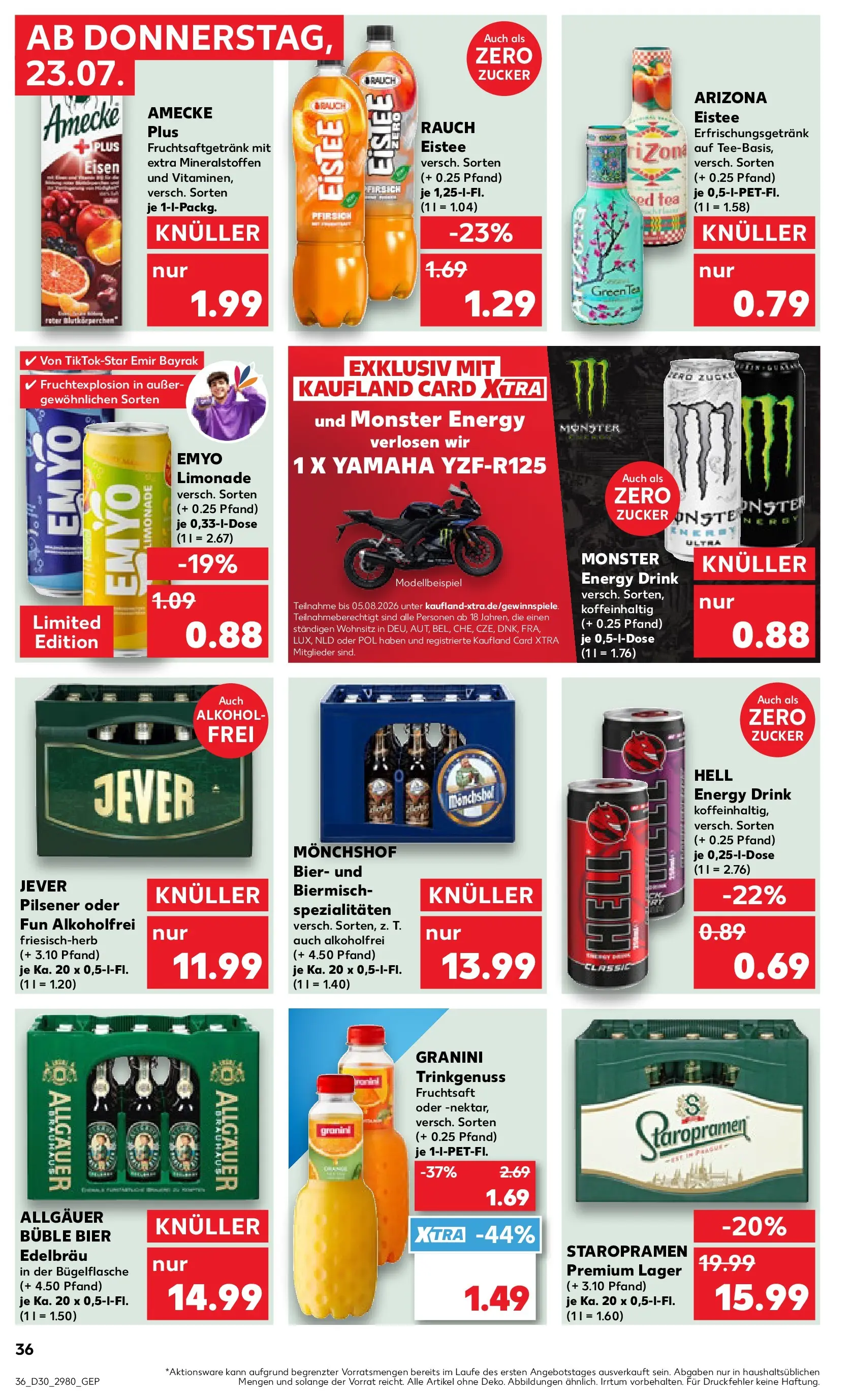 Prospekt Kaufland ab 20.07.2026 ยป Angebote und Werbung Online | Seite: 45 | Produkte: Energy, Bier, Limonade, Pfirsich Prospekt Kaufland ab 20.07.2026 ยป Angebote Online zum Blรคttern | Seite: 45 | Produkte: Energy, Bier, Limonade, Pfirsich