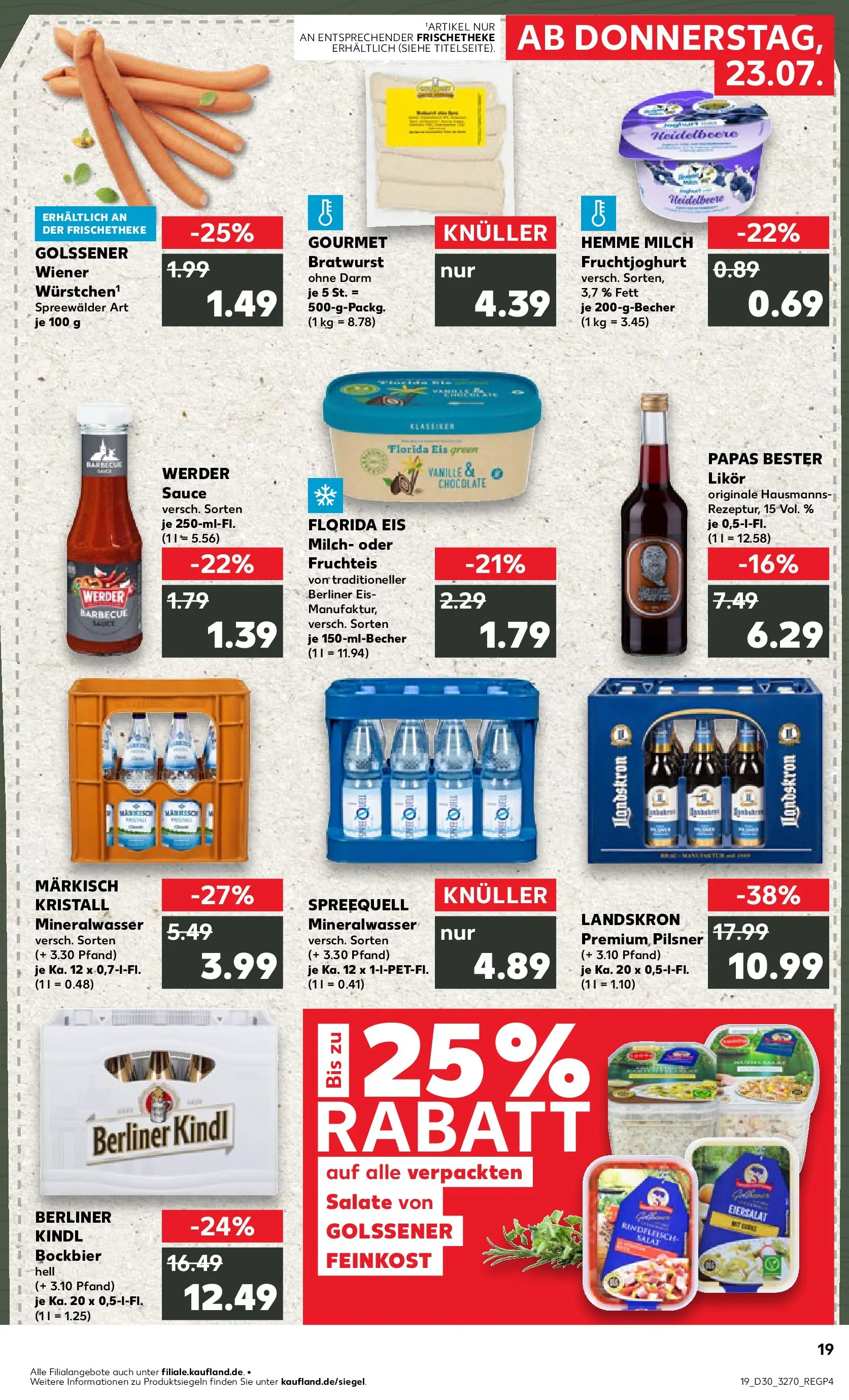 Prospekt Kaufland ab 20.07.2026 ยป Angebote und Werbung Online | Seite: 28 | Produkte: Bratwurst, Fruchtjoghurt, Mineralwasser, Eis Prospekt Kaufland ab 20.07.2026 ยป Angebote Online zum Blรคttern | Seite: 28 | Produkte: Bratwurst, Fruchtjoghurt, Mineralwasser, Eis