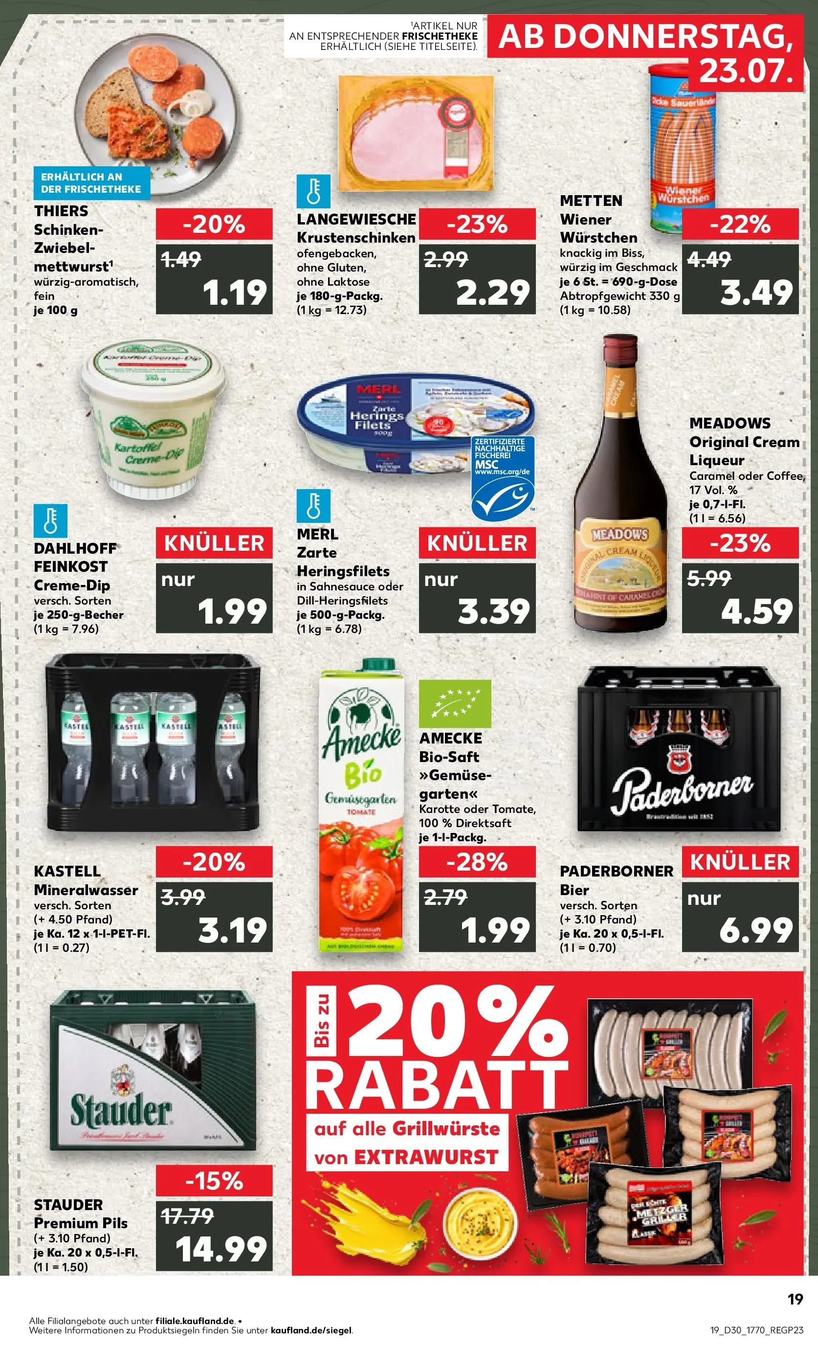 Prospekt Kaufland ab 20.07.2026 ยป Angebote und Werbung Online | Seite: 28 | Produkte: Wiener wurstchen, Bier, Mineralwasser, Schinken Prospekt Kaufland ab 20.07.2026 ยป Angebote Online zum Blรคttern | Seite: 28 | Produkte: Wiener wurstchen, Bier, Mineralwasser, Schinken