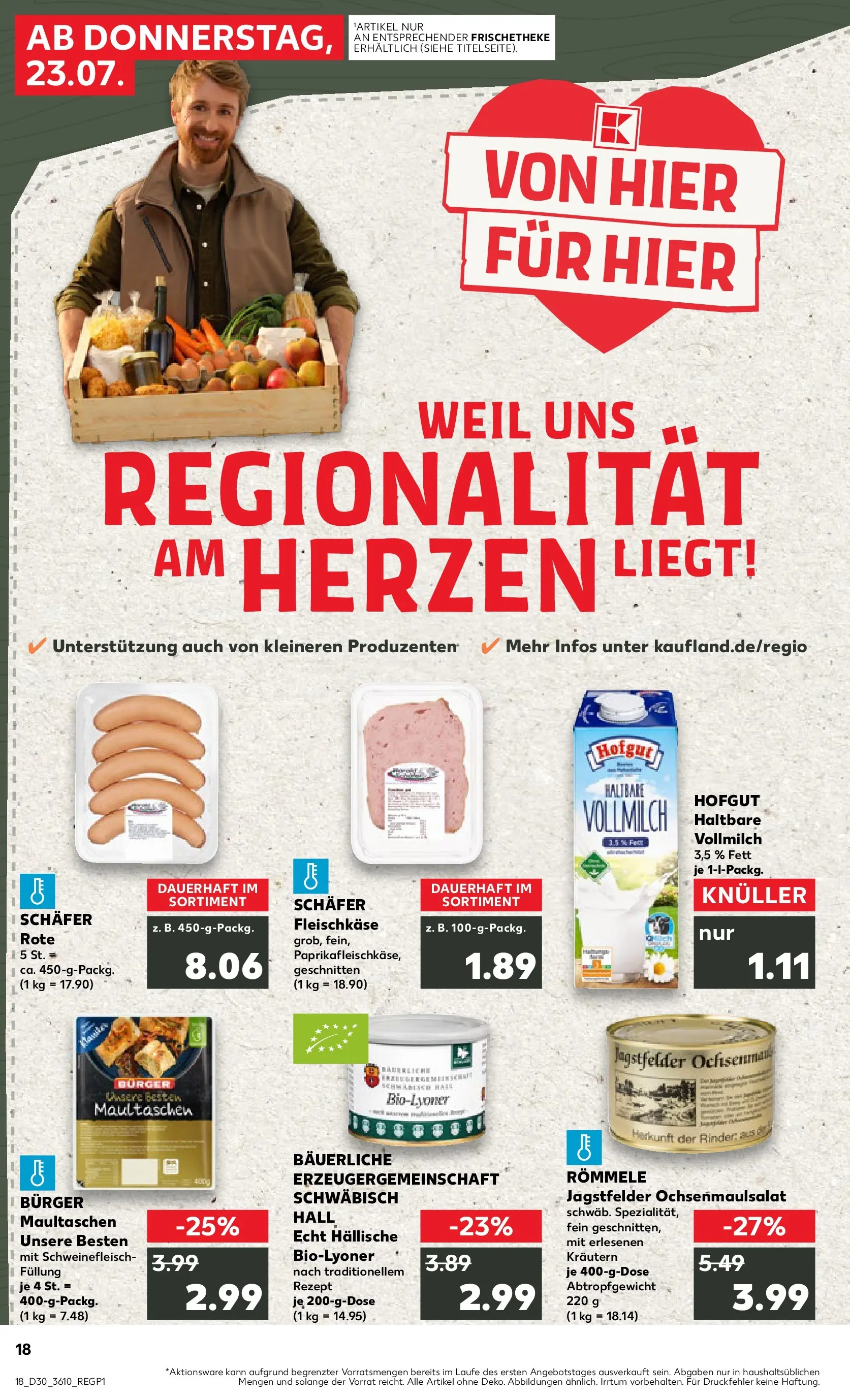 Prospekt Kaufland ab 20.07.2026 ยป Angebote und Werbung Online | Seite: 27 | Produkte: Burger, Schweinefleisch, Maultaschen Prospekt Kaufland ab 20.07.2026 ยป Angebote Online zum Blรคttern | Seite: 27 | Produkte: Burger, Schweinefleisch, Maultaschen