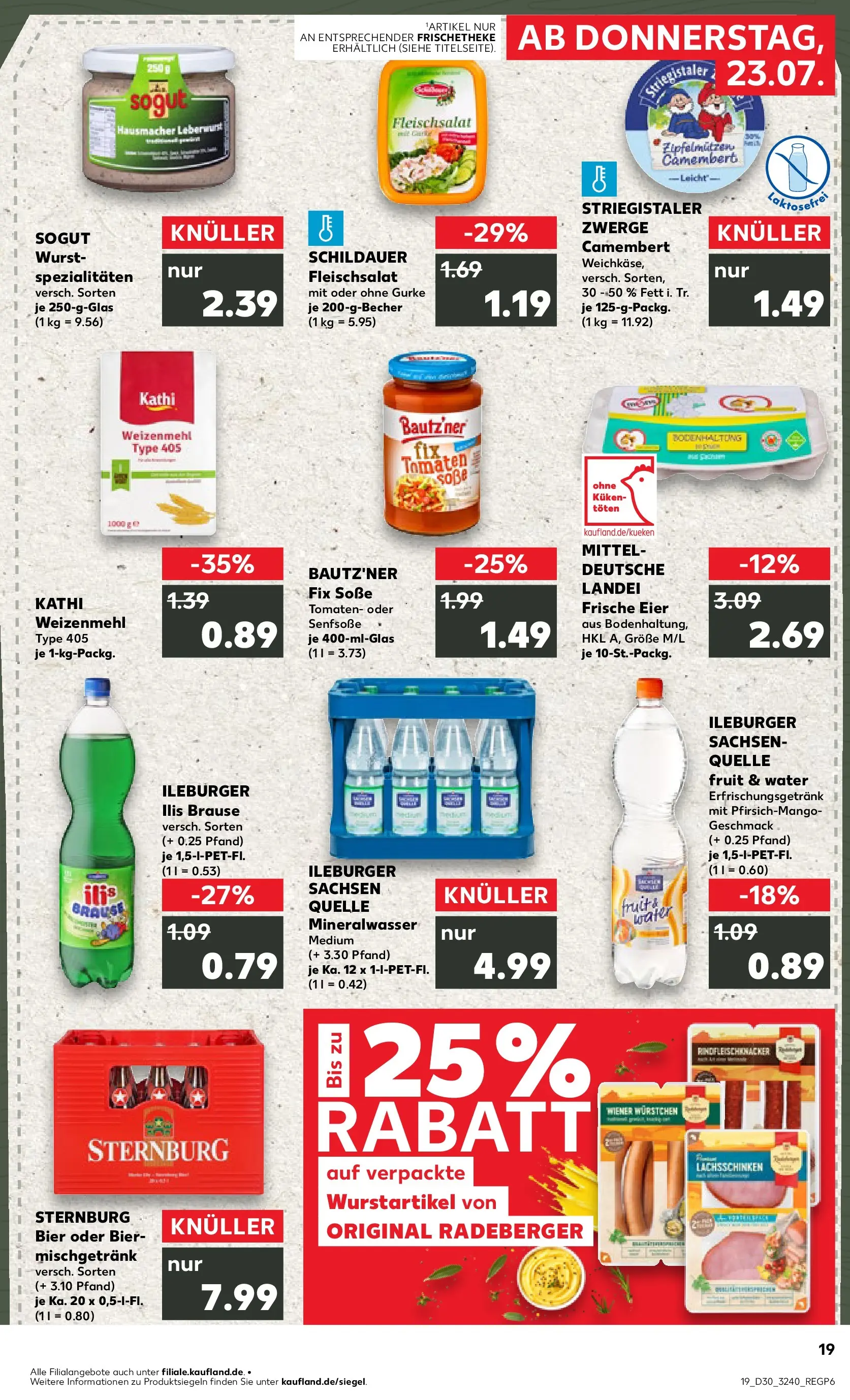Prospekt Kaufland ab 20.07.2026 ยป Angebote und Werbung Online | Seite: 28 | Produkte: Eier, Bier, Weizenmehl, Mineralwasser Prospekt Kaufland ab 20.07.2026 ยป Angebote Online zum Blรคttern | Seite: 28 | Produkte: Eier, Bier, Weizenmehl, Mineralwasser
