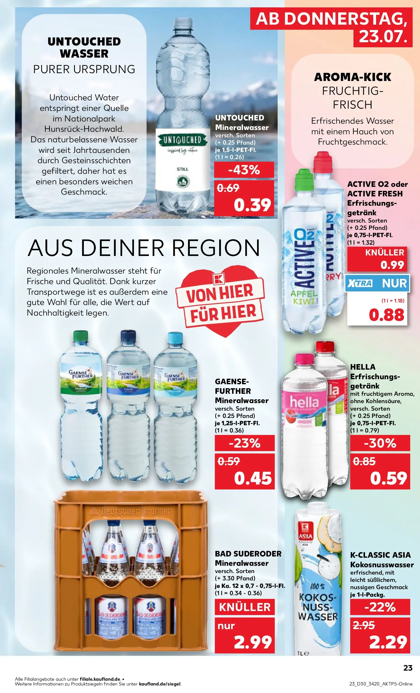 Prospekt Kaufland ab 20.07.2026 ยป Angebote und Werbung Online | Seite: 32 | Produkte: Bad, รpfel, Mineralwasser, Wasser Prospekt Kaufland ab 20.07.2026 ยป Angebote Online zum Blรคttern | Seite: 32 | Produkte: Bad, รpfel, Mineralwasser, Wasser