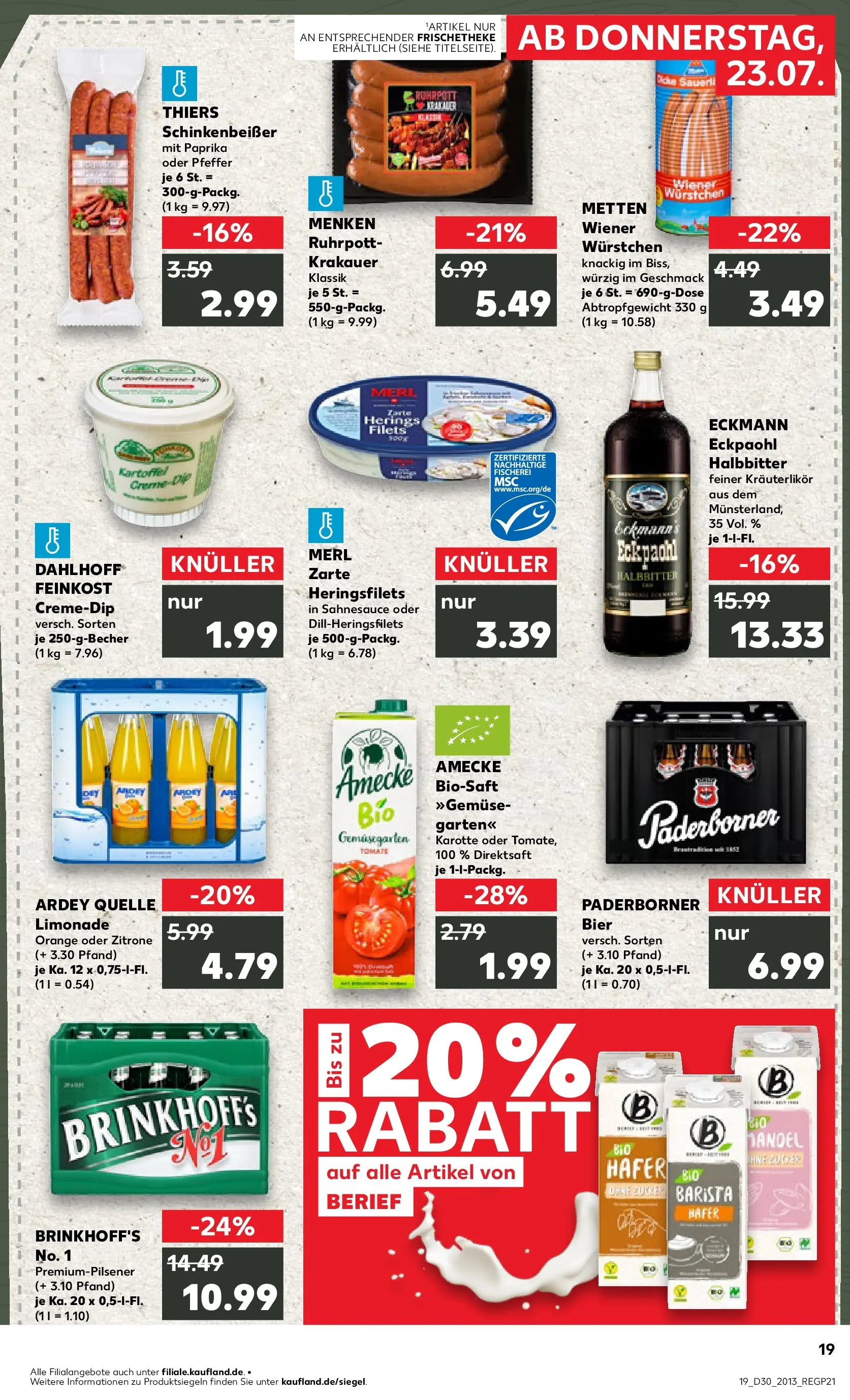 Prospekt Kaufland ab 20.07.2026 ยป Angebote und Werbung Online | Seite: 28 | Produkte: Bier, Paprika, Zitrone, Karotte Prospekt Kaufland ab 20.07.2026 ยป Angebote Online zum Blรคttern | Seite: 28 | Produkte: Bier, Paprika, Zitrone, Karotte
