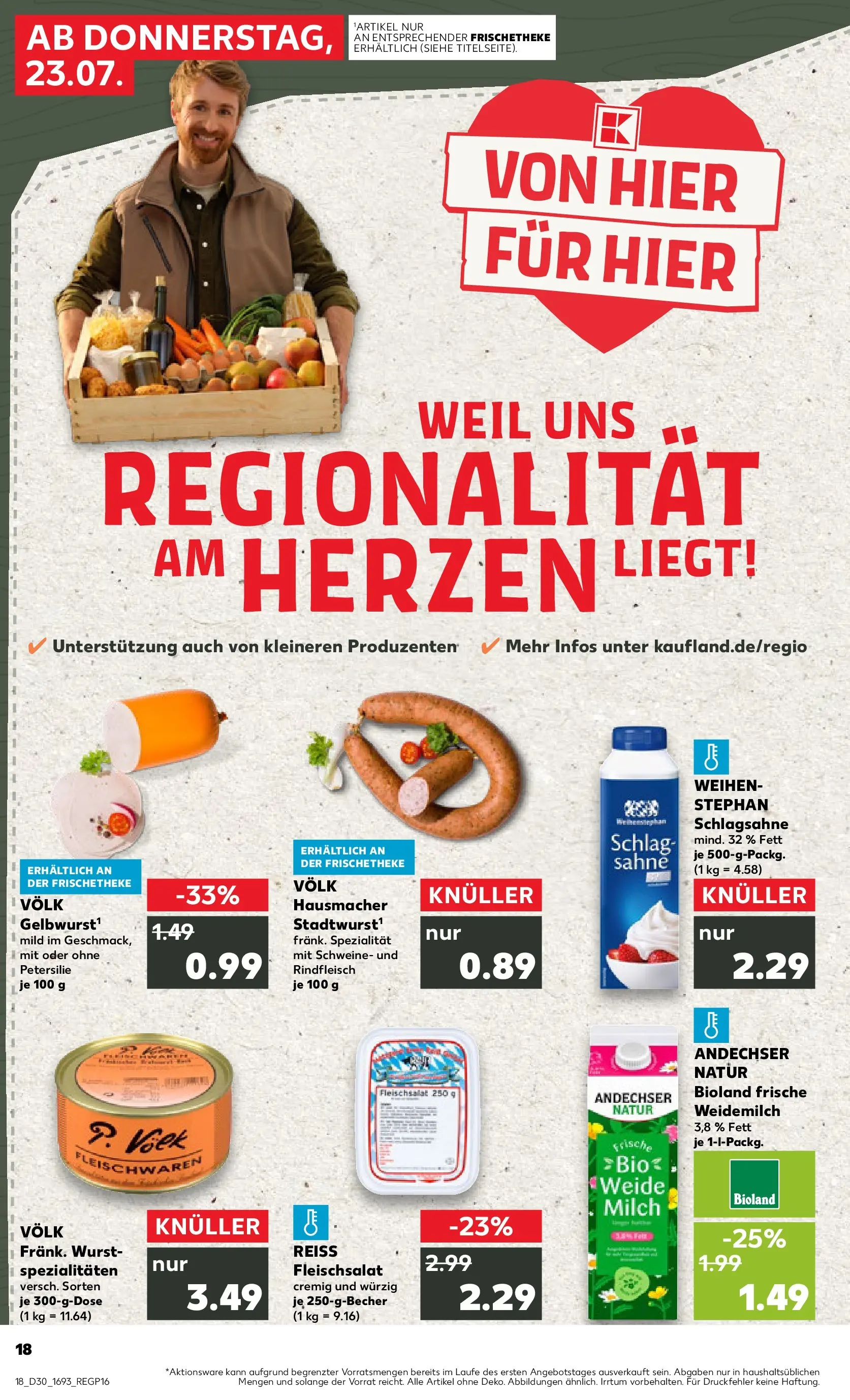 Prospekt Kaufland ab 20.07.2026 ยป Angebote und Werbung Online | Seite: 27 | Produkte: Schlagsahne, Wurst, Petersilie, Sahne Prospekt Kaufland ab 20.07.2026 ยป Angebote Online zum Blรคttern | Seite: 27 | Produkte: Schlagsahne, Wurst, Petersilie, Sahne