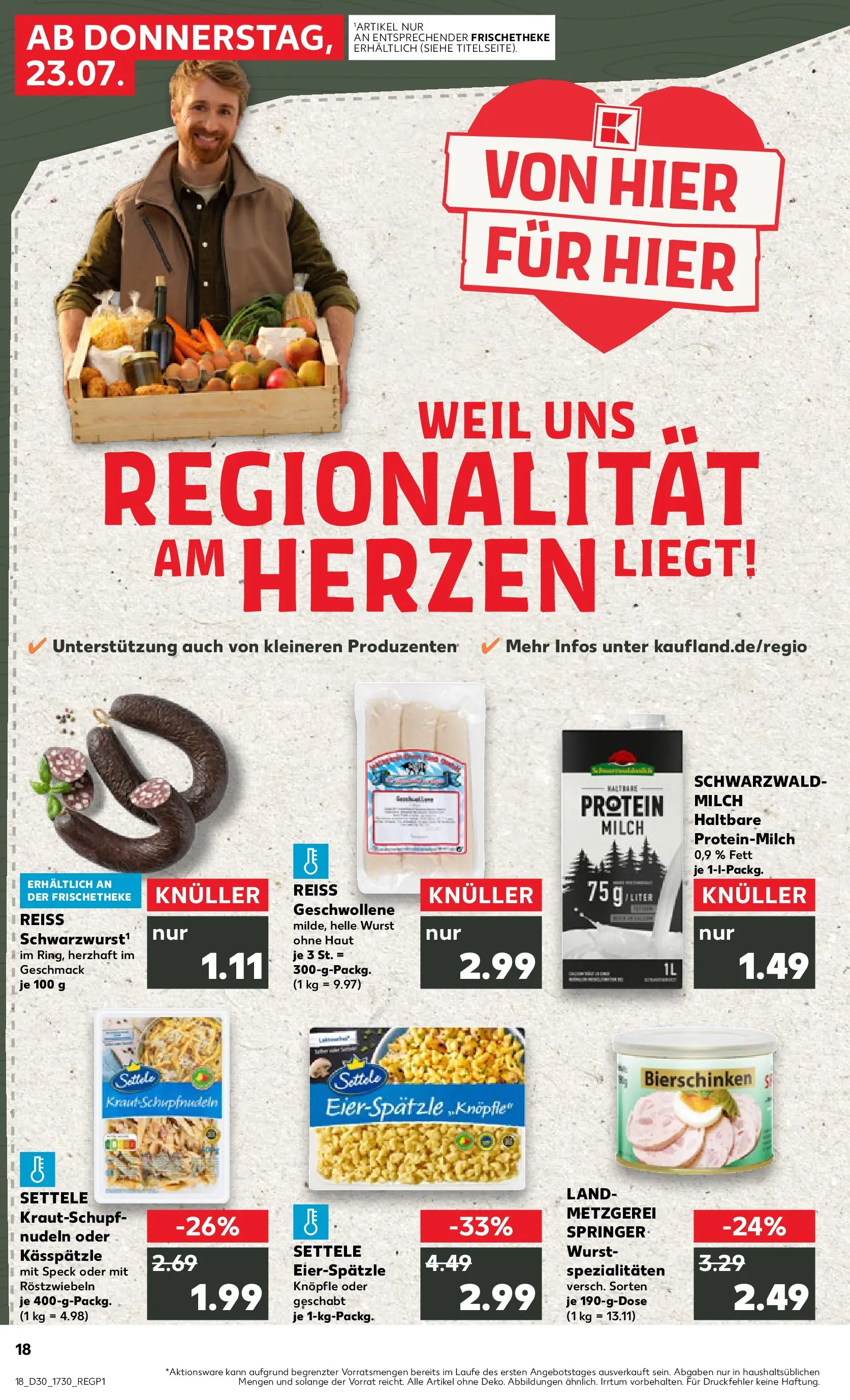 Prospekt Kaufland ab 20.07.2026 ยป Angebote und Werbung Online | Seite: 27 | Produkte: Milch, Wurst, Kraut, Nudeln Prospekt Kaufland ab 20.07.2026 ยป Angebote Online zum Blรคttern | Seite: 27 | Produkte: Milch, Wurst, Kraut, Nudeln
