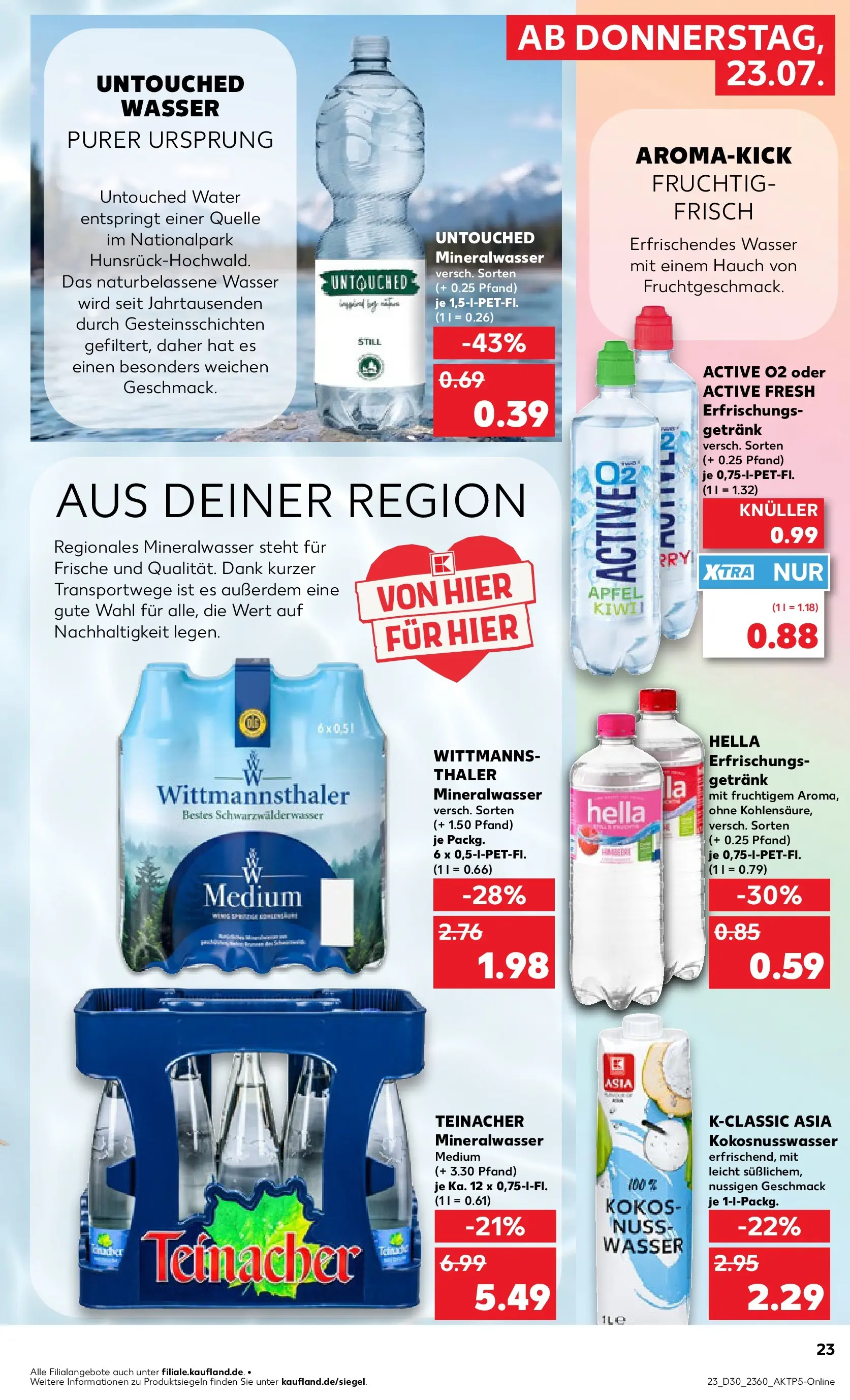 Prospekt Kaufland ab 20.07.2026 » Angebote Online zum Blättern | Seite: 28 | Produkte: Äpfel, Mineralwasser, Wasser, Hella