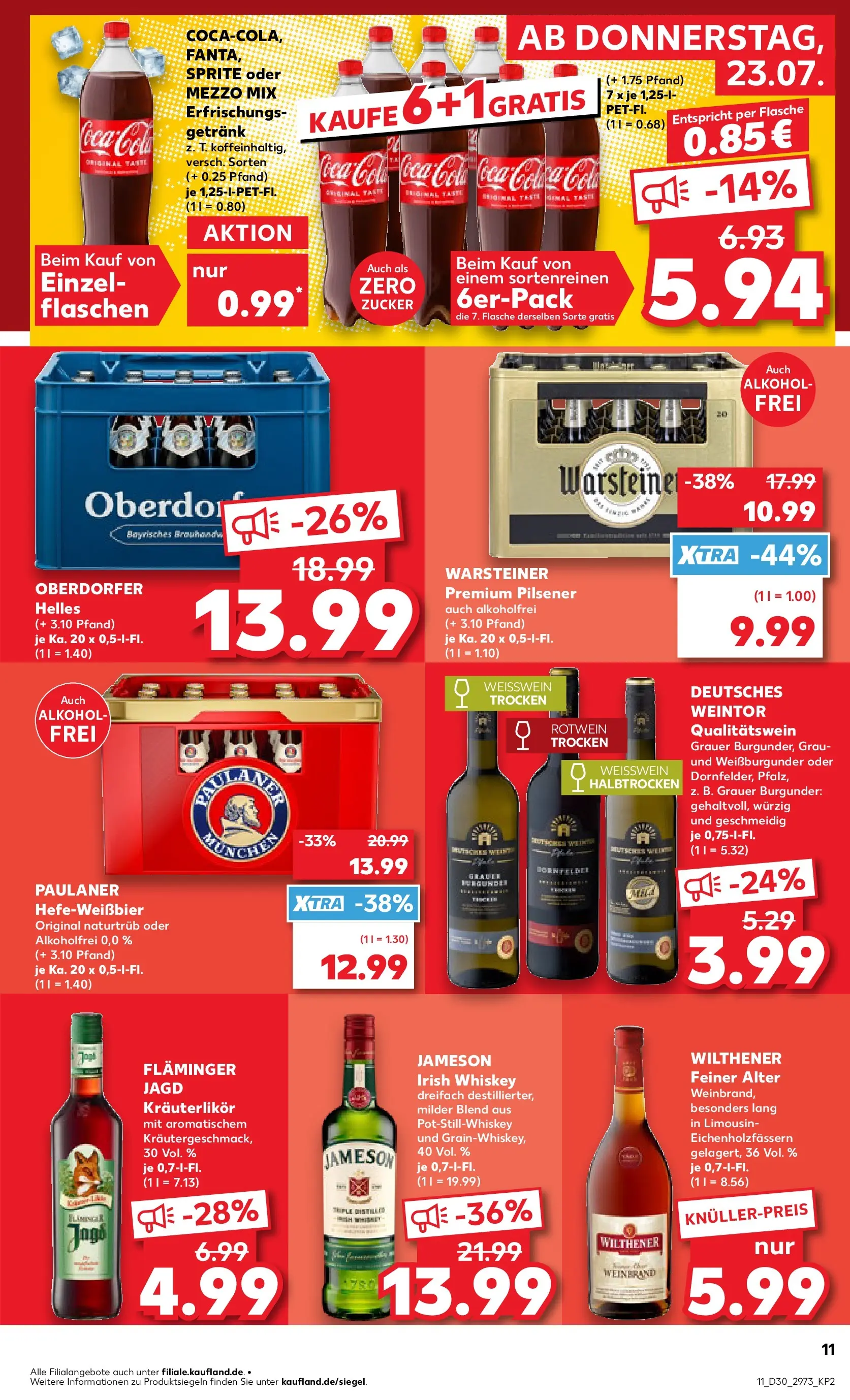 Prospekt Kaufland ab 20.07.2026 » Angebote Online zum Blättern | Seite: 20 | Produkte: Mezzo mix, Sprite, Oder mezzo mix, Paulaner