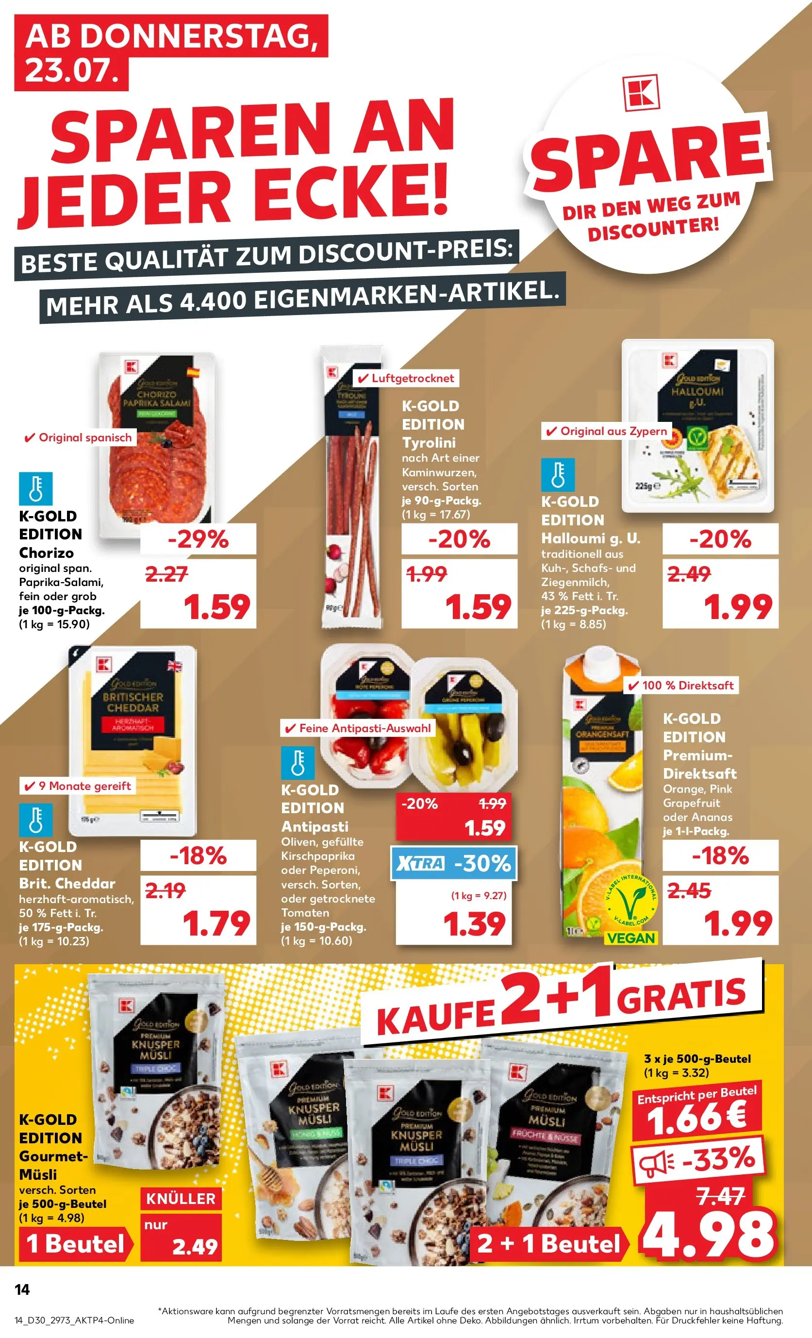 Prospekt Kaufland ab 20.07.2026 » Angebote Online zum Blättern | Seite: 23 | Produkte: Musli, Tomaten, Grapefruit, Nüsse