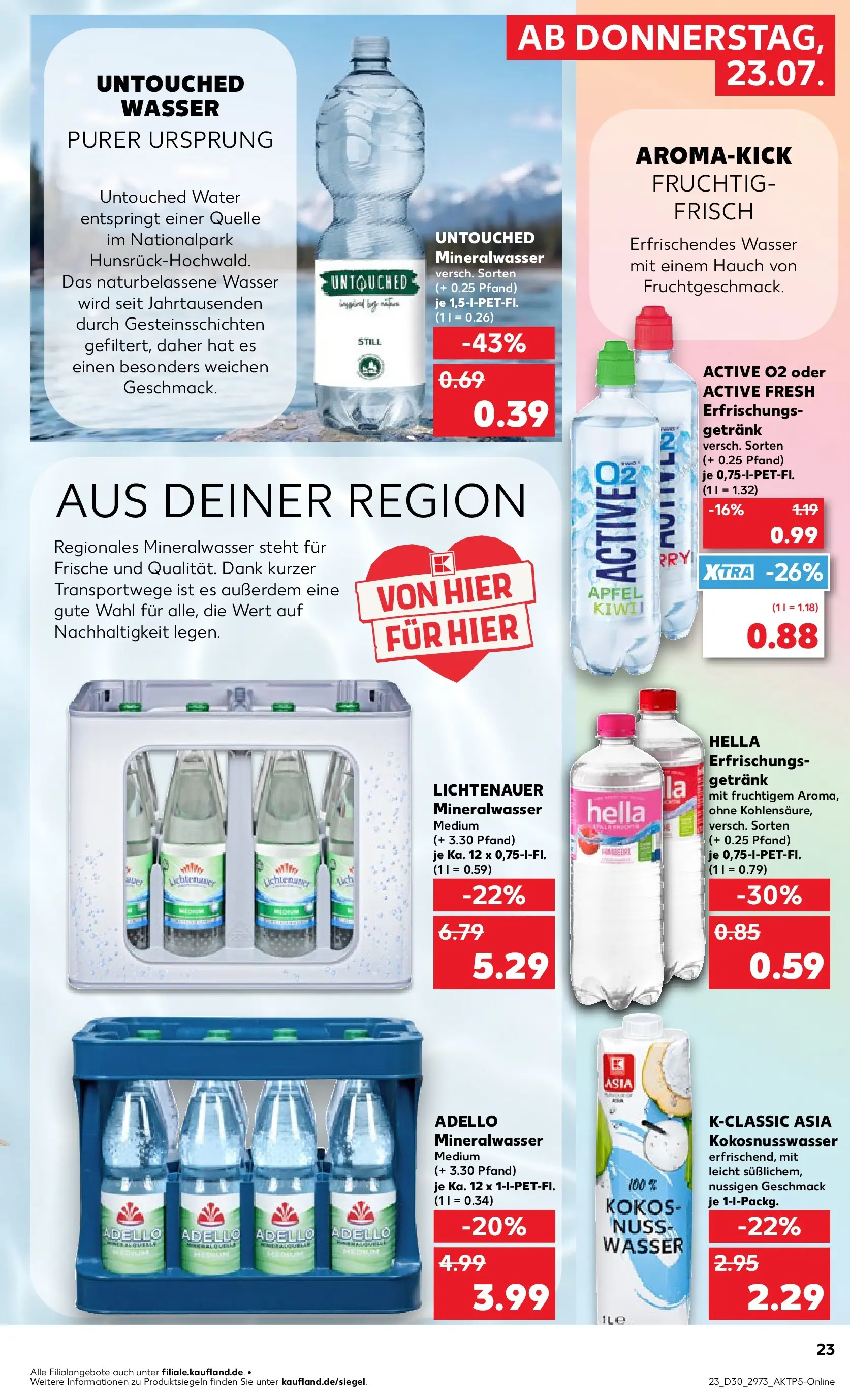 Prospekt Kaufland ab 20.07.2026 » Angebote Online zum Blättern | Seite: 32 | Produkte: Äpfel, Mineralwasser, Wasser, Hella