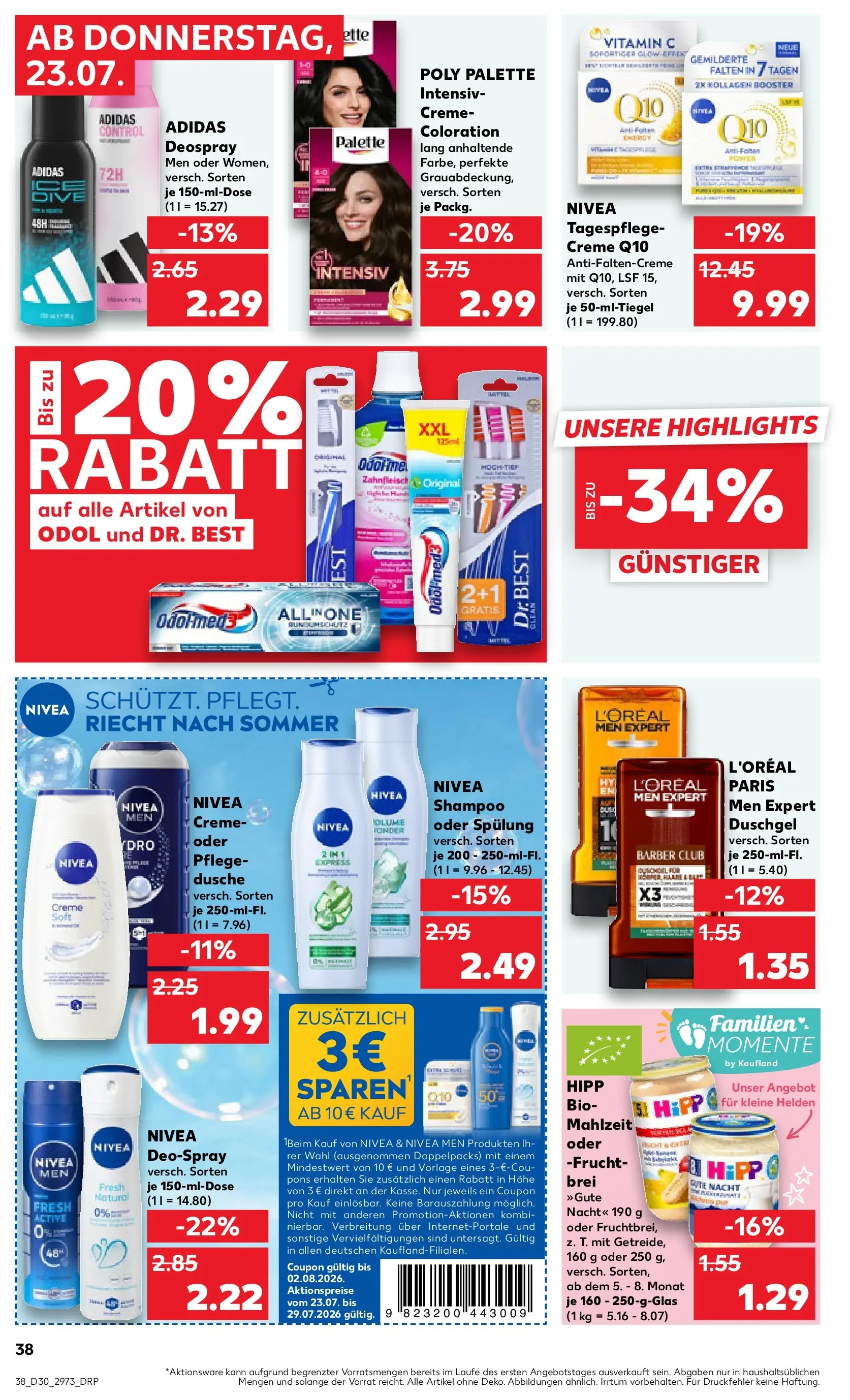 Prospekt Kaufland ab 20.07.2026 » Angebote Online zum Blättern | Seite: 47 | Produkte: Dusche, Shampoo, Creme, Deospray