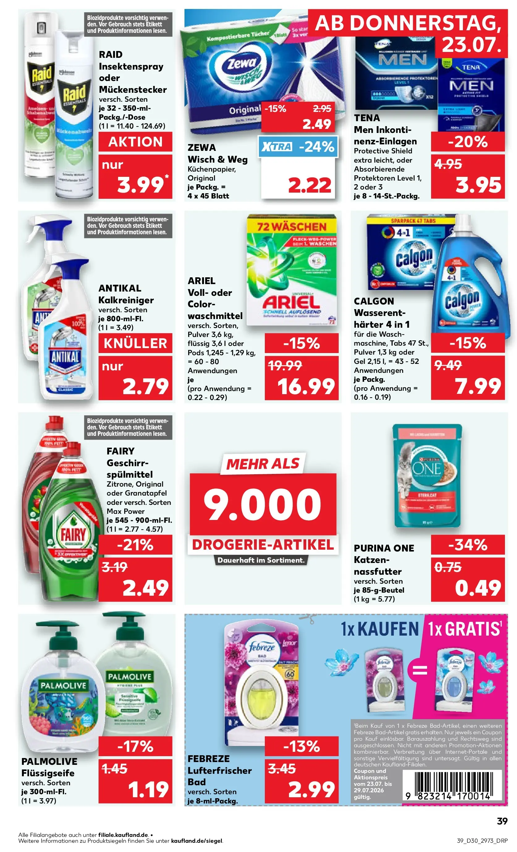Prospekt Kaufland ab 20.07.2026 » Angebote Online zum Blättern | Seite: 48 | Produkte: Purina one, Granatapfel, Zewa, Waschmittel