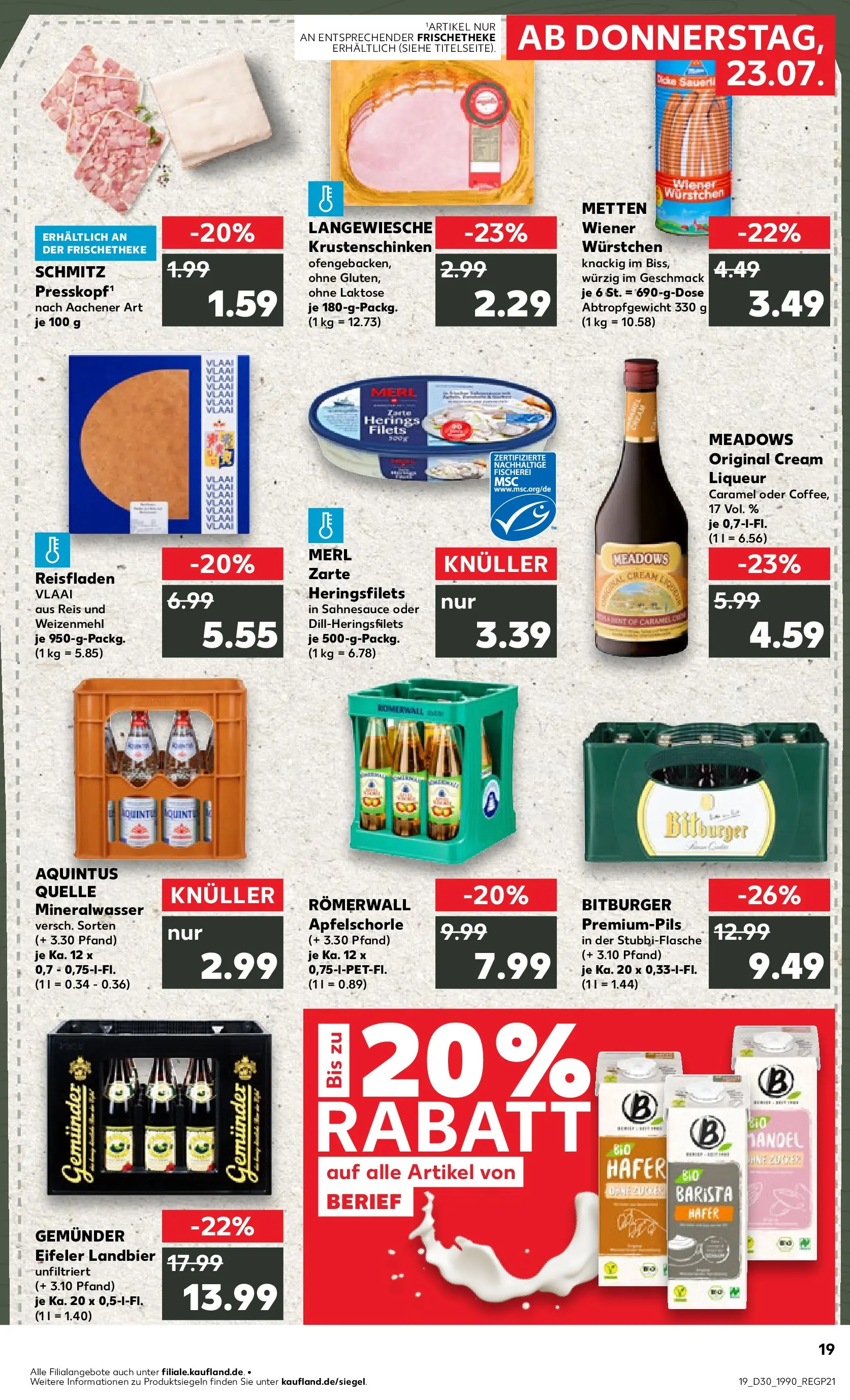 Prospekt Kaufland ab 20.07.2026 ยป Angebote und Werbung Online | Seite: 28 | Produkte: Bitburger, Wiener wurstchen, Weizenmehl, Reis Prospekt Kaufland ab 20.07.2026 ยป Angebote Online zum Blรคttern | Seite: 28 | Produkte: Bitburger, Wiener wurstchen, Weizenmehl, Reis