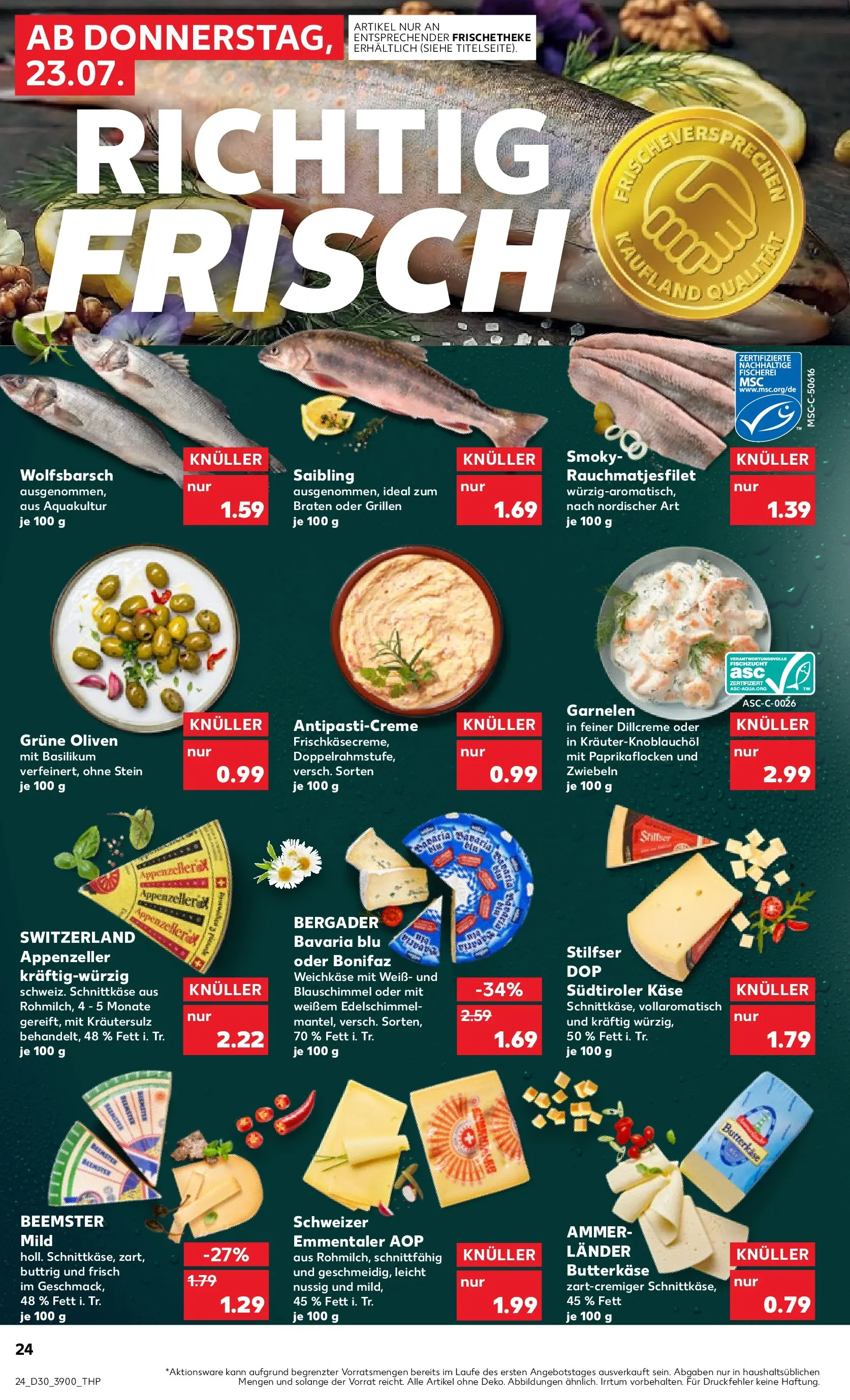 Prospekt Kaufland ab 20.07.2026 » Angebote Online zum Blättern | Seite: 33 | Produkte: Käse, Garnelen, Zwiebeln