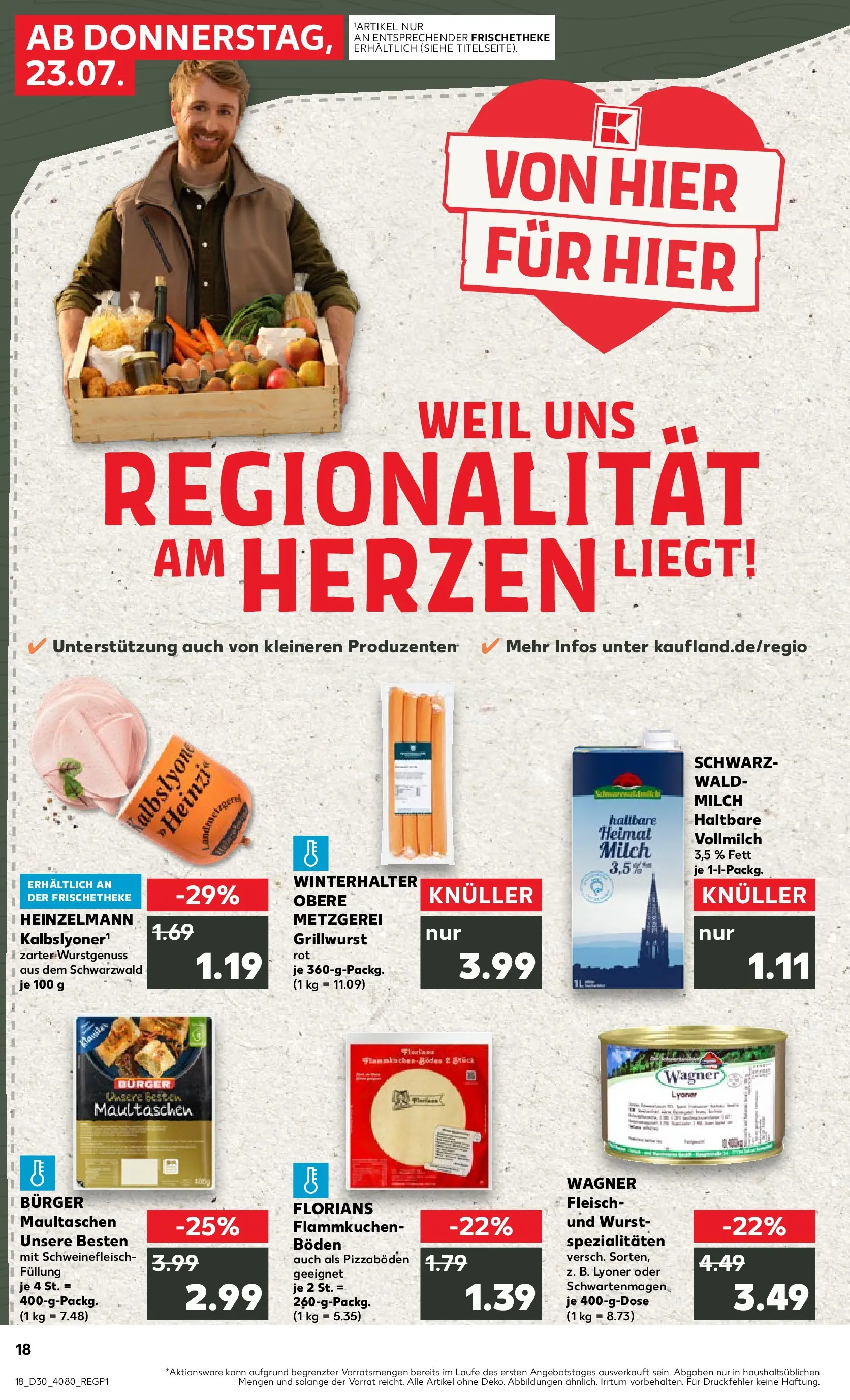 Prospekt Kaufland ab 20.07.2026 ยป Angebote und Werbung Online | Seite: 27 | Produkte: Burger, Schweinefleisch, Maultaschen, Fleisch Prospekt Kaufland ab 20.07.2026 ยป Angebote Online zum Blรคttern | Seite: 27 | Produkte: Burger, Schweinefleisch, Maultaschen, Fleisch