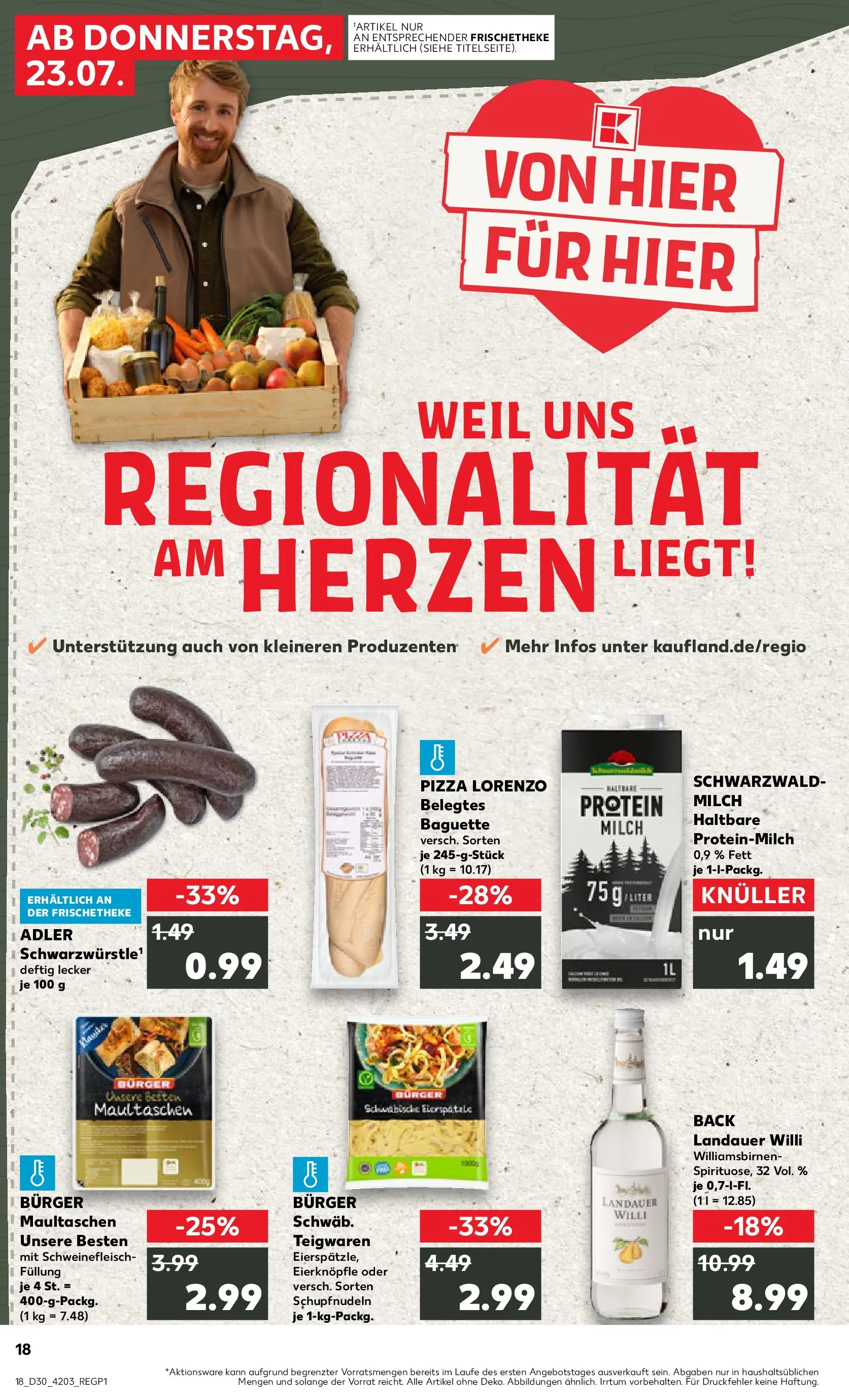 Prospekt Kaufland ab 20.07.2026 ยป Angebote und Werbung Online | Seite: 27 | Produkte: Milch, Burger, Pizza, Maultaschen Prospekt Kaufland ab 20.07.2026 ยป Angebote Online zum Blรคttern | Seite: 27 | Produkte: Milch, Burger, Pizza, Maultaschen