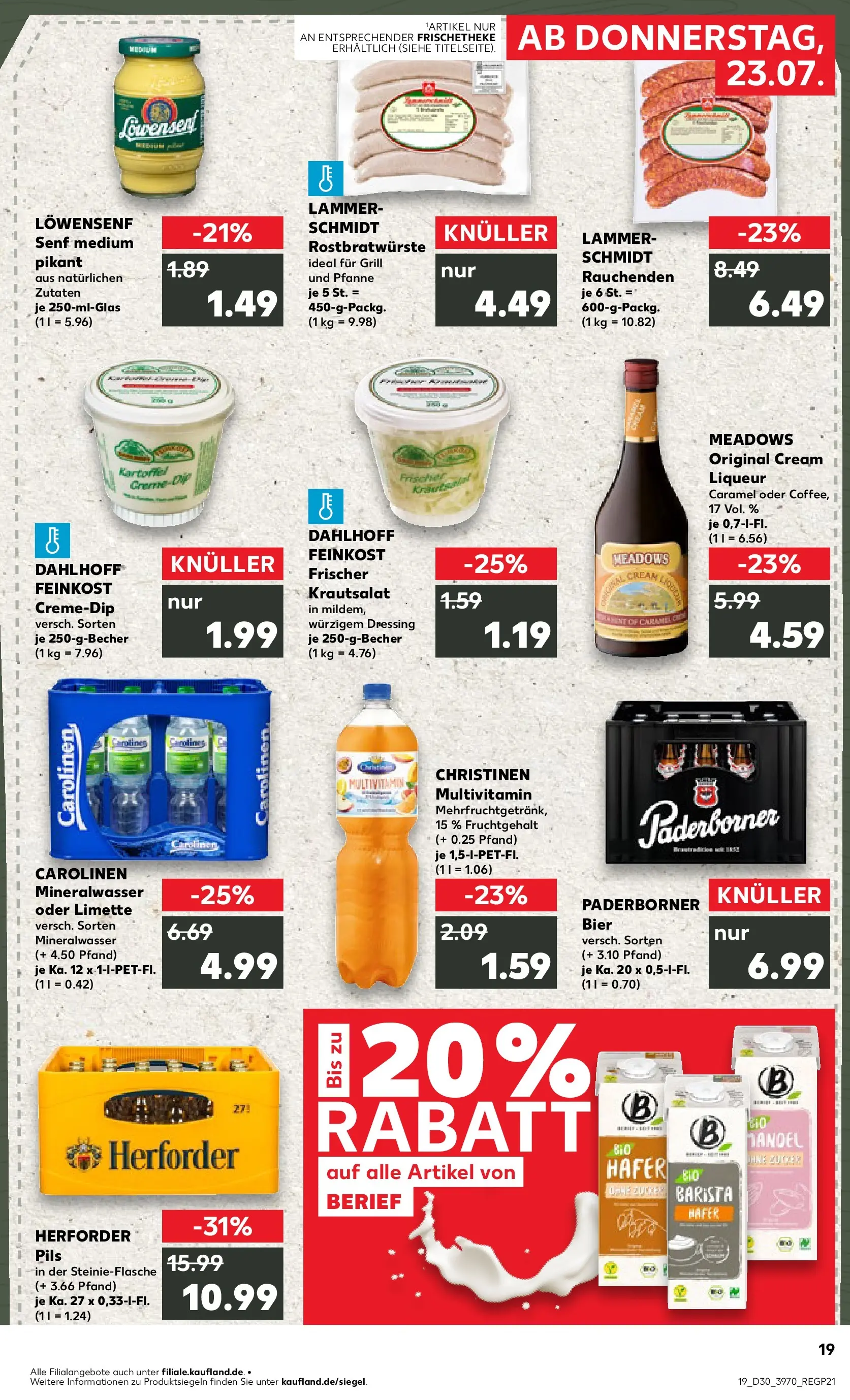 Prospekt Kaufland ab 20.07.2026 ยป Angebote und Werbung Online | Seite: 28 | Produkte: Bier, Pils, Dressing, Mineralwasser Prospekt Kaufland ab 20.07.2026 ยป Angebote Online zum Blรคttern | Seite: 28 | Produkte: Bier, Pils, Dressing, Mineralwasser