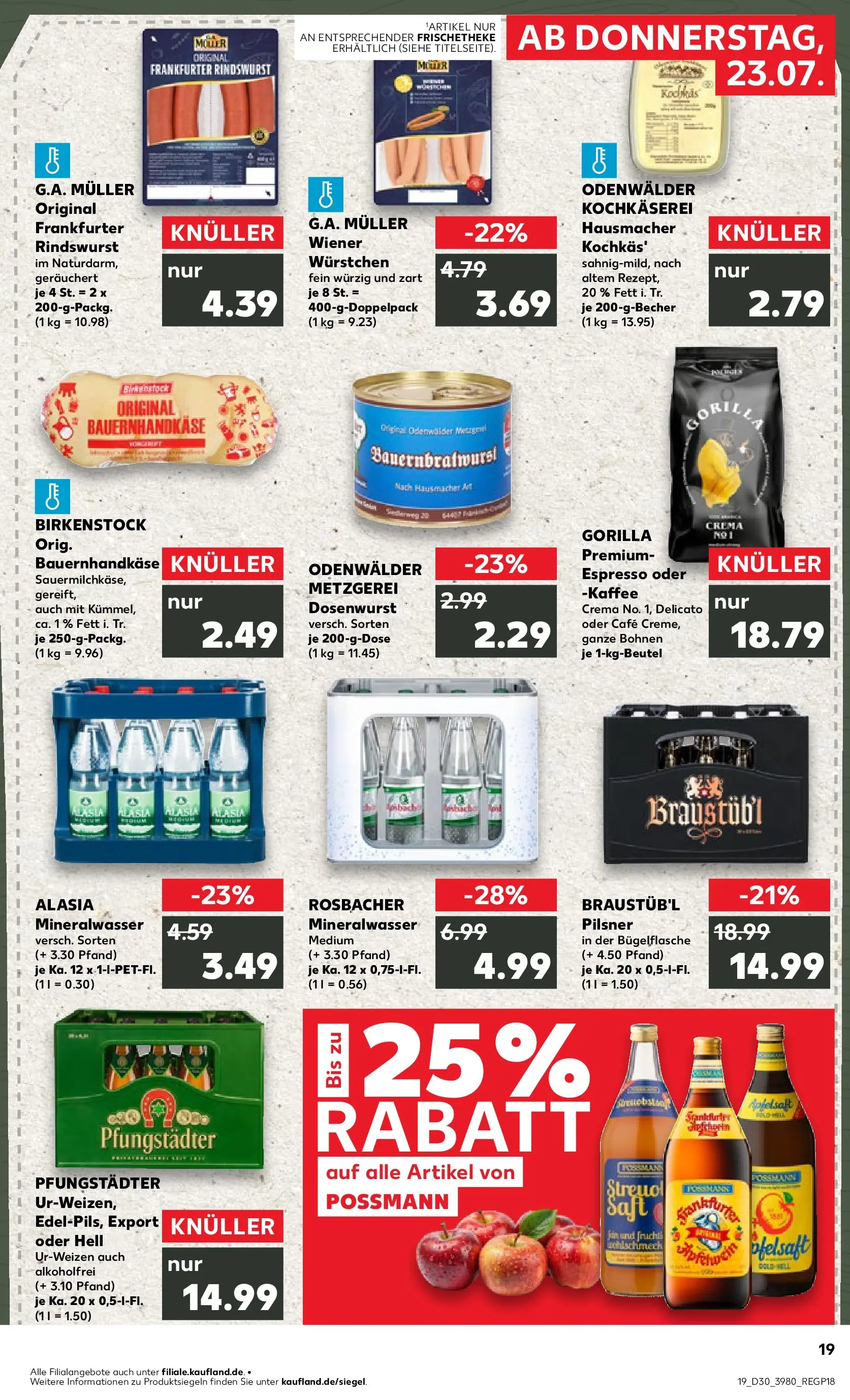 Prospekt Kaufland ab 20.07.2026 » Angebote Online zum Blättern | Seite: 24 | Produkte: Kaffee, Mineralwasser, Saft