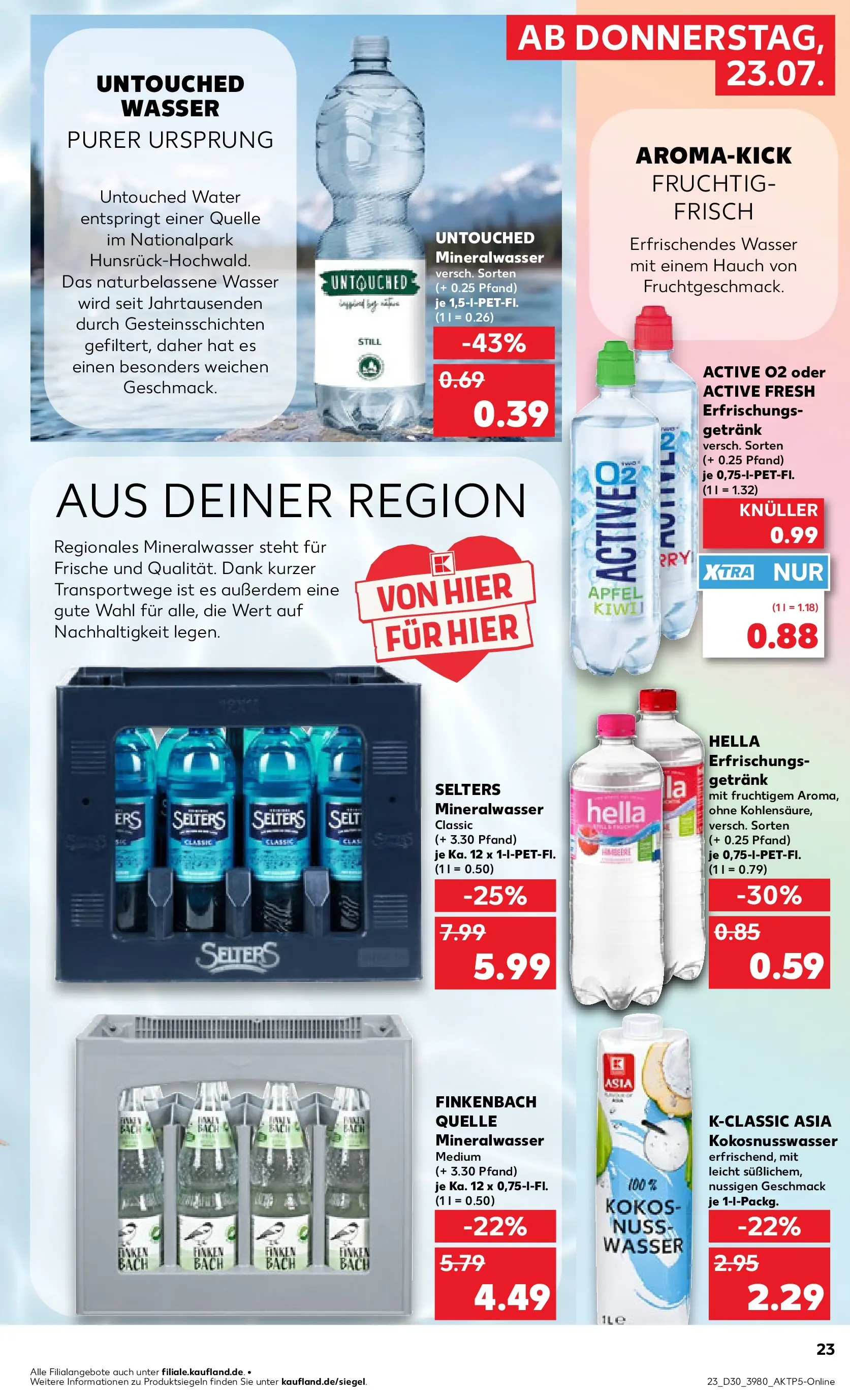 Prospekt Kaufland ab 20.07.2026 » Angebote Online zum Blättern | Seite: 28 | Produkte: Äpfel, Mineralwasser, Wasser, Hella