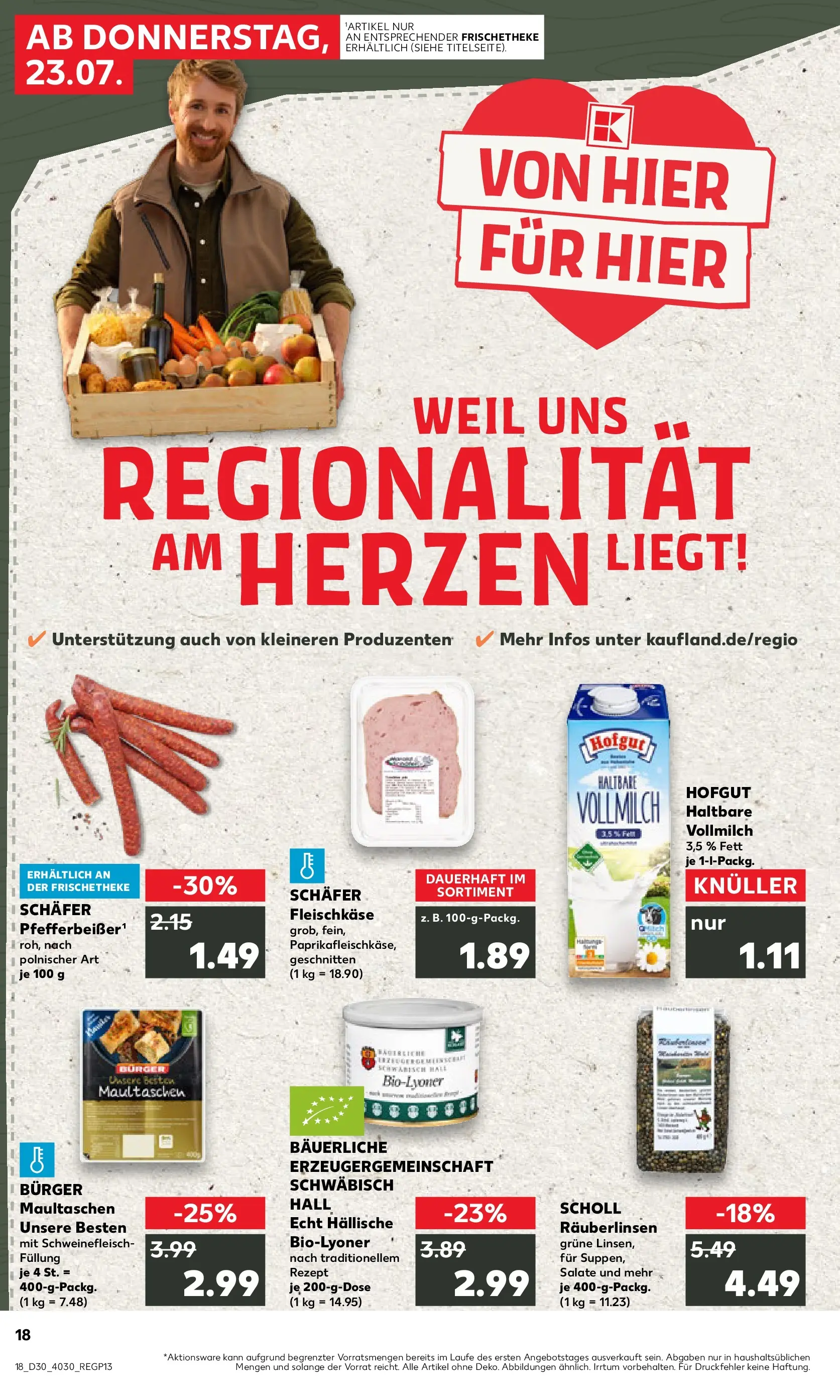 Prospekt Kaufland ab 20.07.2026 ยป Angebote und Werbung Online | Seite: 27 | Produkte: Burger, Schweinefleisch, Maultaschen Prospekt Kaufland ab 20.07.2026 ยป Angebote Online zum Blรคttern | Seite: 27 | Produkte: Burger, Schweinefleisch, Maultaschen