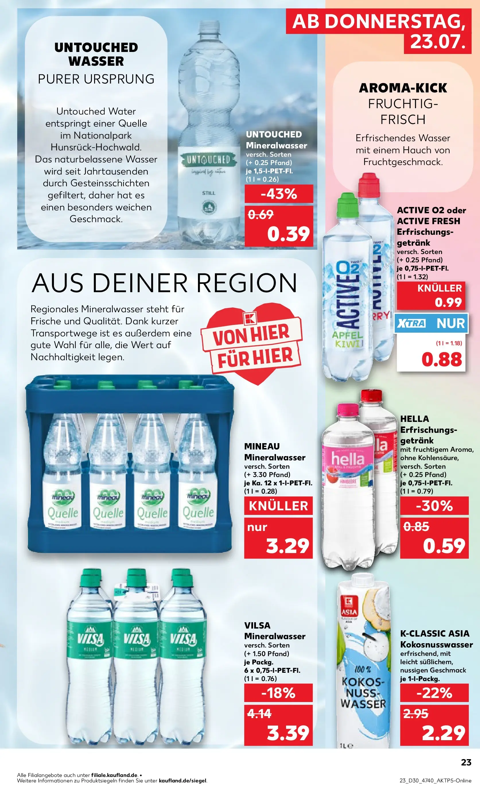 Prospekt Kaufland ab 20.07.2026 ยป Angebote und Werbung Online | Seite: 32 | Produkte: รpfel, Mineralwasser, Wasser, Hella Prospekt Kaufland ab 20.07.2026 ยป Angebote Online zum Blรคttern | Seite: 32 | Produkte: รpfel, Mineralwasser, Wasser, Hella