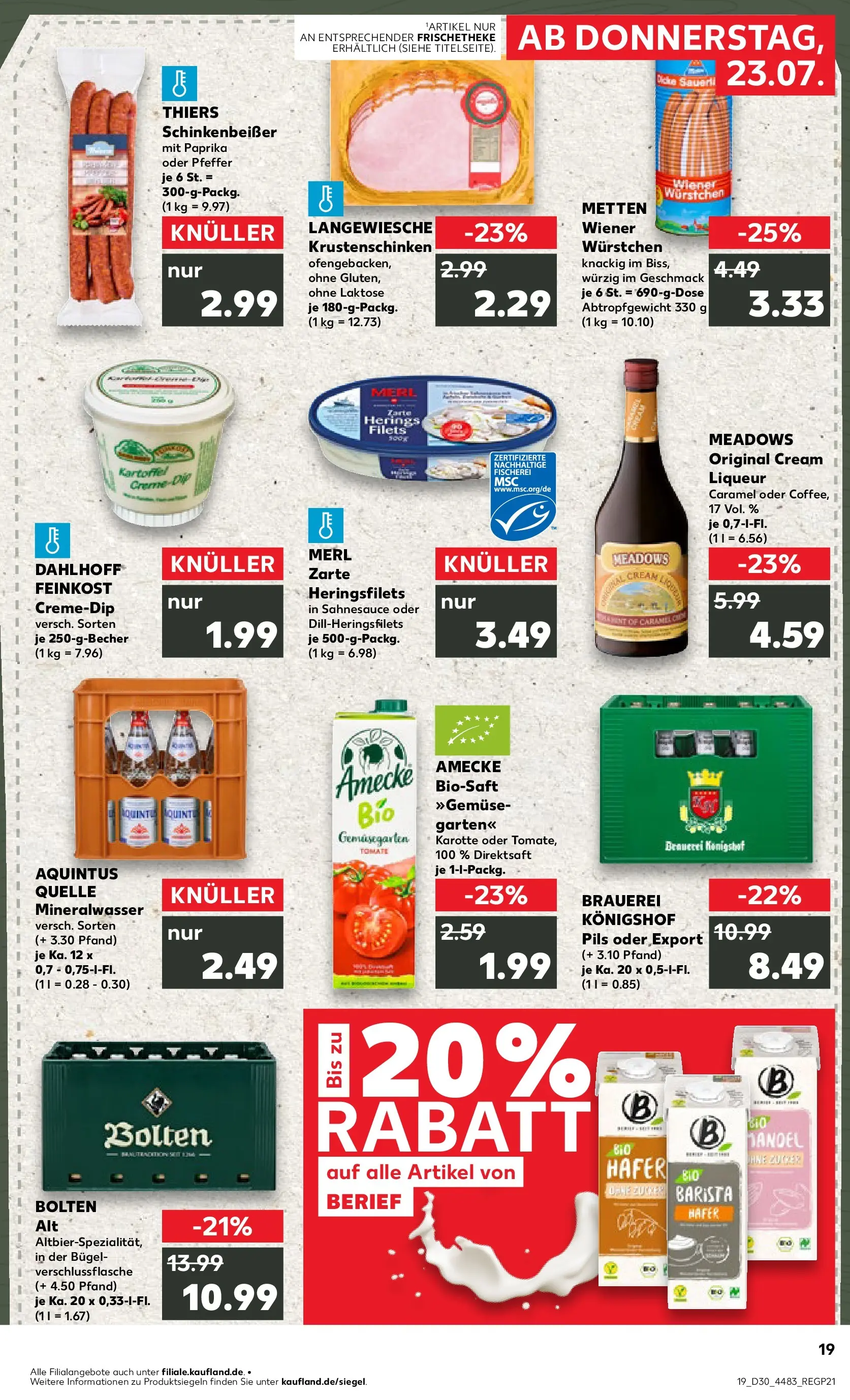 Prospekt Kaufland ab 20.07.2026 ยป Angebote und Werbung Online | Seite: 28 | Produkte: Wiener wurstchen, Mineralwasser, Pfeffer, Karotte Prospekt Kaufland ab 20.07.2026 ยป Angebote Online zum Blรคttern | Seite: 28 | Produkte: Wiener wurstchen, Mineralwasser, Pfeffer, Karotte