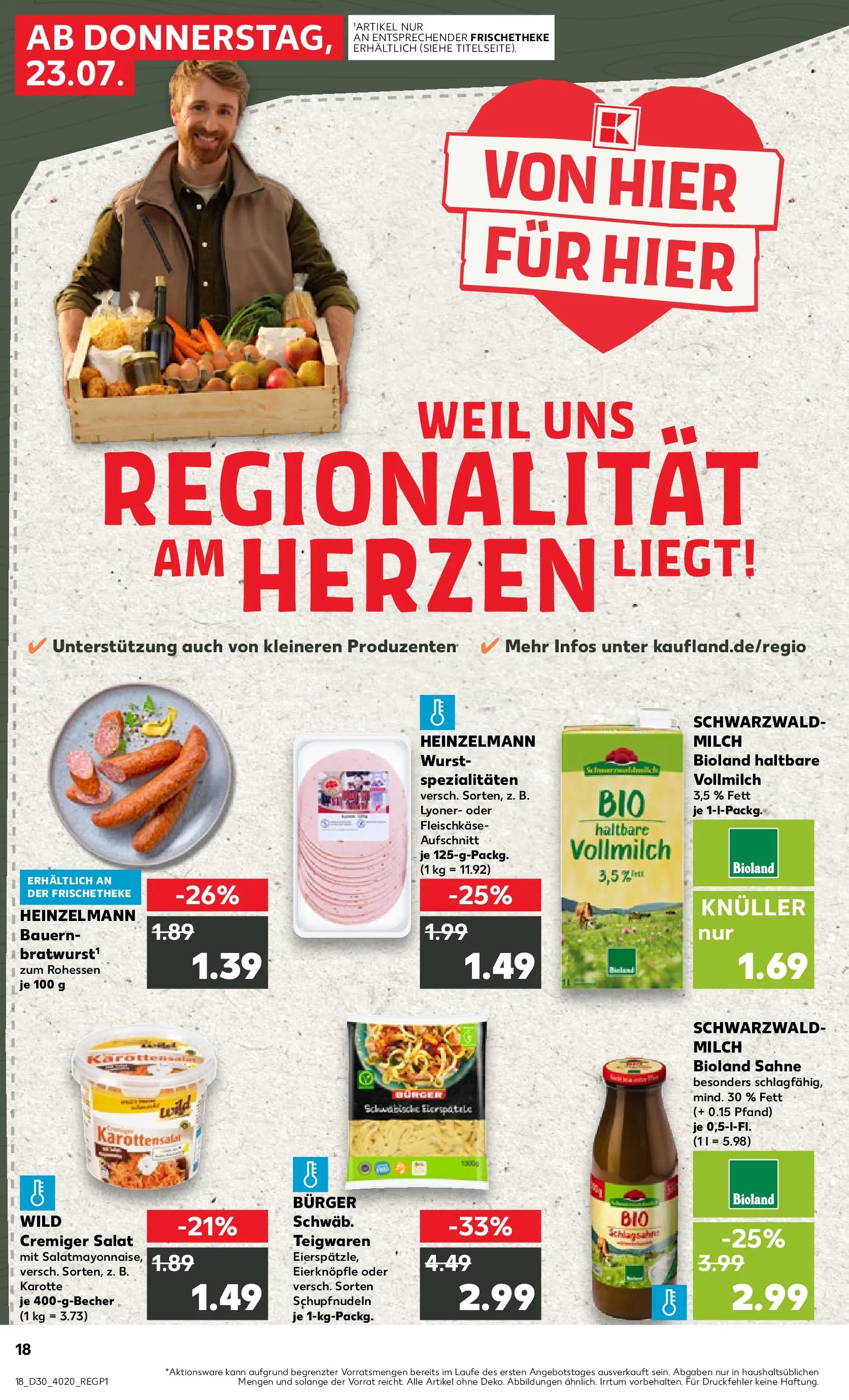 Prospekt Kaufland ab 20.07.2026 ยป Angebote und Werbung Online | Seite: 27 | Produkte: Schlagsahne, Wurst, Karotte, Sahne Prospekt Kaufland ab 20.07.2026 ยป Angebote Online zum Blรคttern | Seite: 27 | Produkte: Schlagsahne, Wurst, Karotte, Sahne