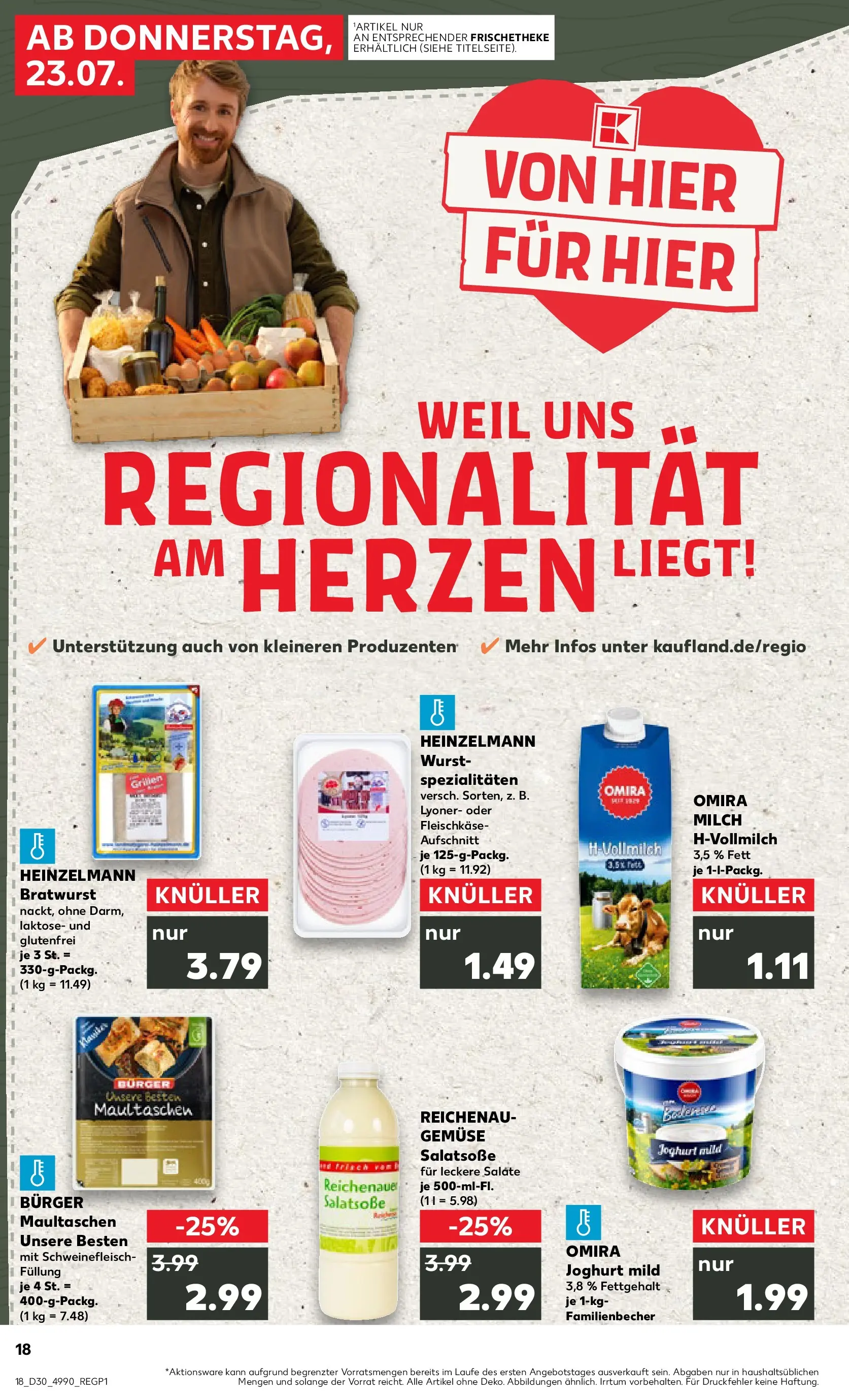 Prospekt Kaufland ab 20.07.2026 ยป Angebote und Werbung Online | Seite: 27 | Produkte: Milch, Bratwurst, Gemรผse, Schweinefleisch Prospekt Kaufland ab 20.07.2026 ยป Angebote Online zum Blรคttern | Seite: 27 | Produkte: Milch, Bratwurst, Gemรผse, Schweinefleisch