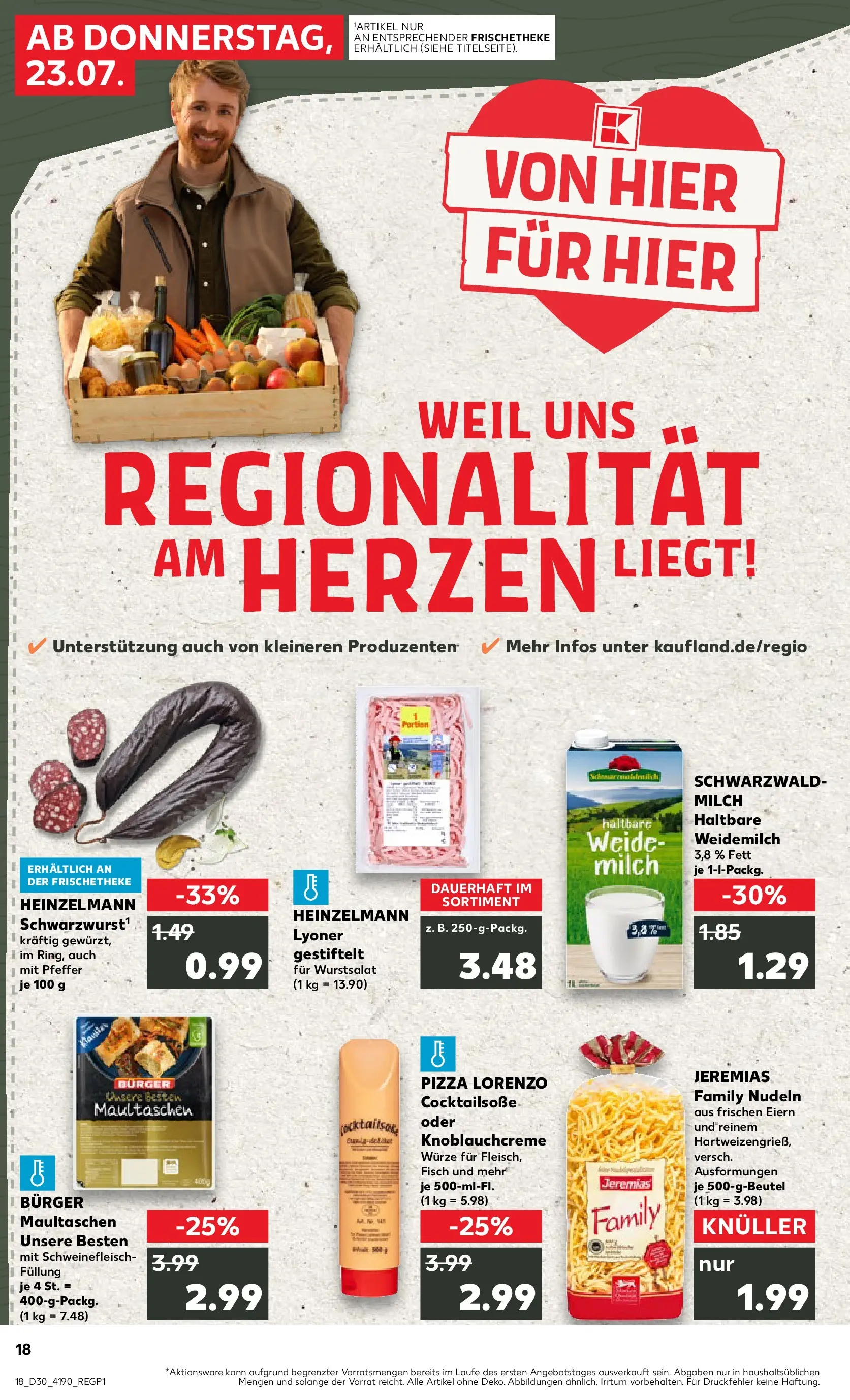 Prospekt Kaufland ab 20.07.2026 ยป Angebote und Werbung Online | Seite: 27 | Produkte: Milch, Burger, Pizza, Nudeln Prospekt Kaufland ab 20.07.2026 ยป Angebote Online zum Blรคttern | Seite: 27 | Produkte: Milch, Burger, Pizza, Nudeln