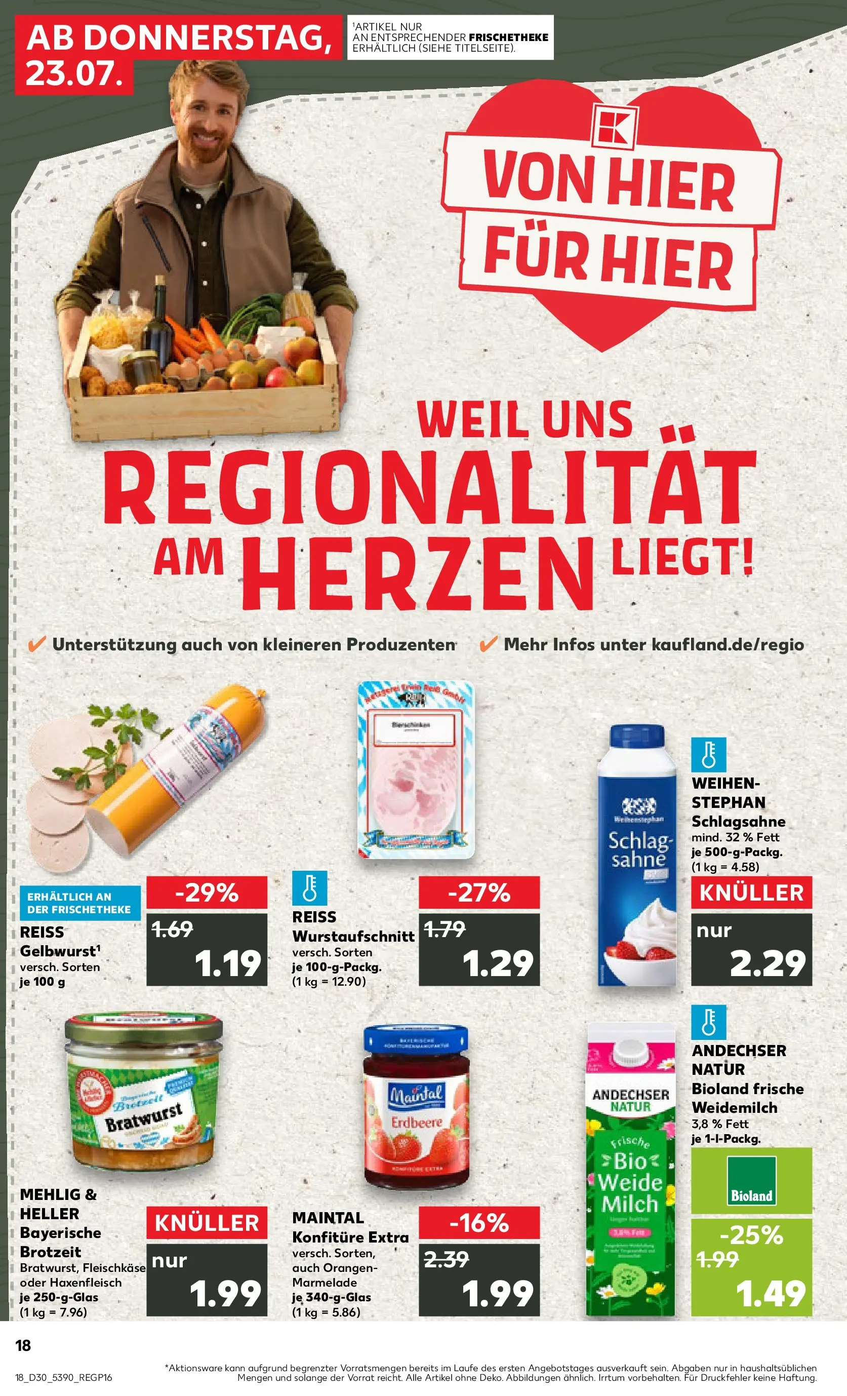 Prospekt Kaufland ab 20.07.2026 ยป Angebote und Werbung Online | Seite: 27 | Produkte: Schlagsahne, Milch, Bratwurst, Sahne Prospekt Kaufland ab 20.07.2026 ยป Angebote Online zum Blรคttern | Seite: 27 | Produkte: Schlagsahne, Milch, Bratwurst, Sahne