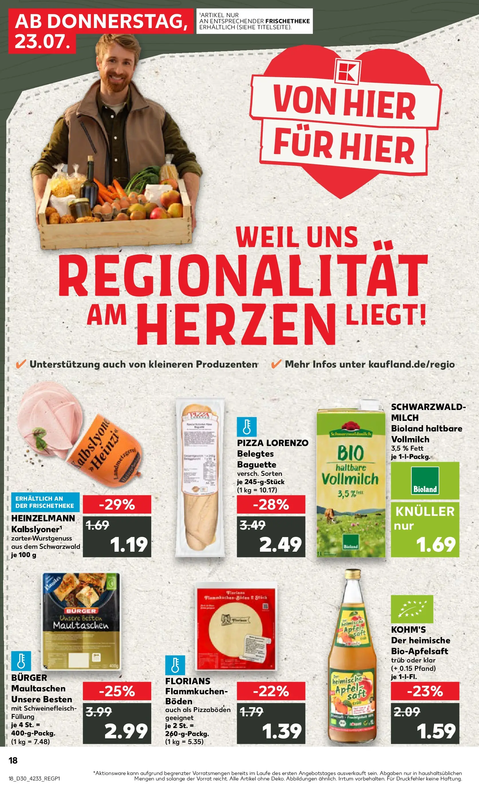 Prospekt Kaufland ab 20.07.2026 ยป Angebote und Werbung Online | Seite: 27 | Produkte: Burger, Baguette, Saft, Schweinefleisch Prospekt Kaufland ab 20.07.2026 ยป Angebote Online zum Blรคttern | Seite: 27 | Produkte: Burger, Baguette, Saft, Schweinefleisch