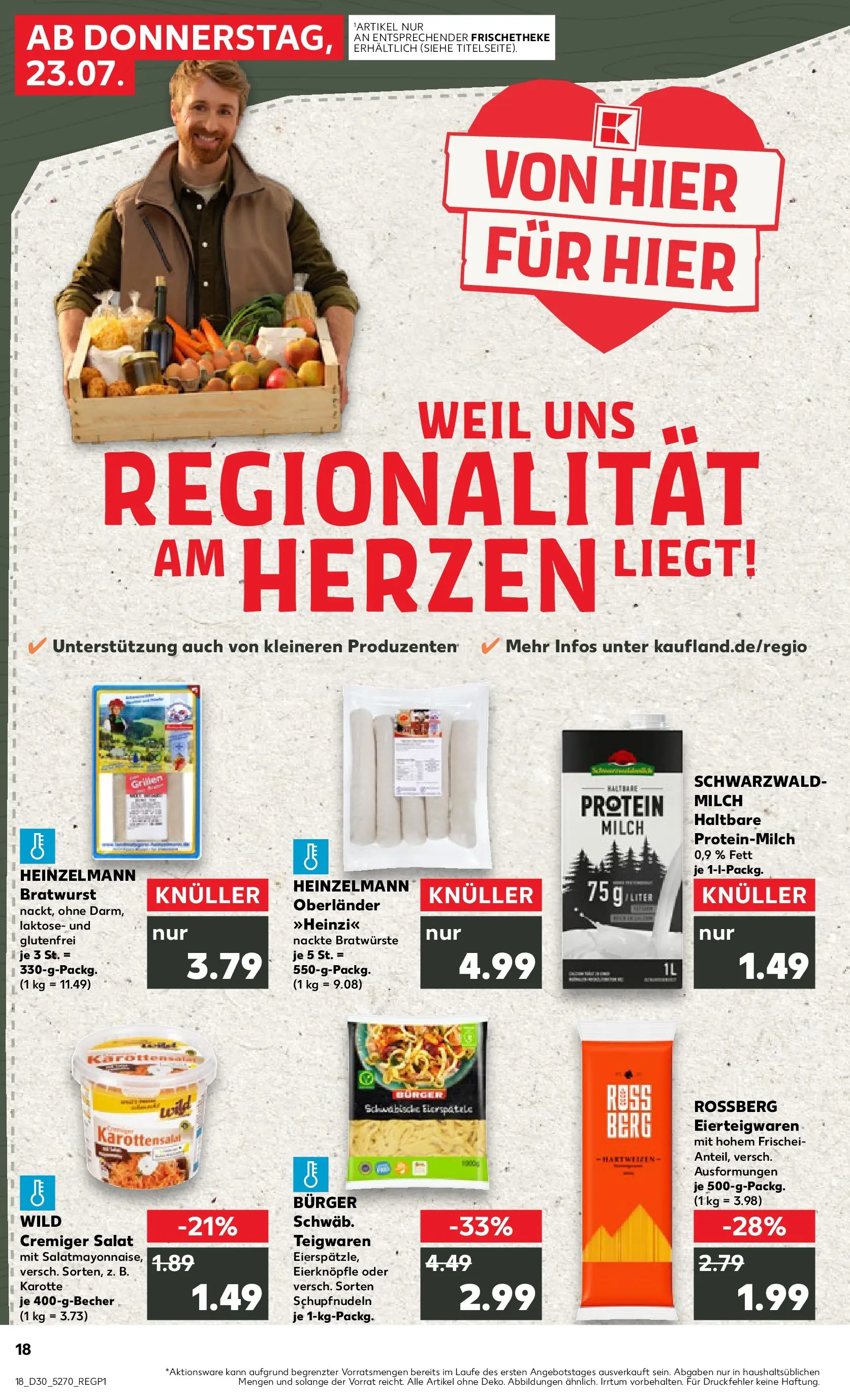 Prospekt Kaufland ab 20.07.2026 ยป Angebote und Werbung Online | Seite: 27 | Produkte: Milch, Bratwurst, Burger, Karotte Prospekt Kaufland ab 20.07.2026 ยป Angebote Online zum Blรคttern | Seite: 27 | Produkte: Milch, Bratwurst, Burger, Karotte