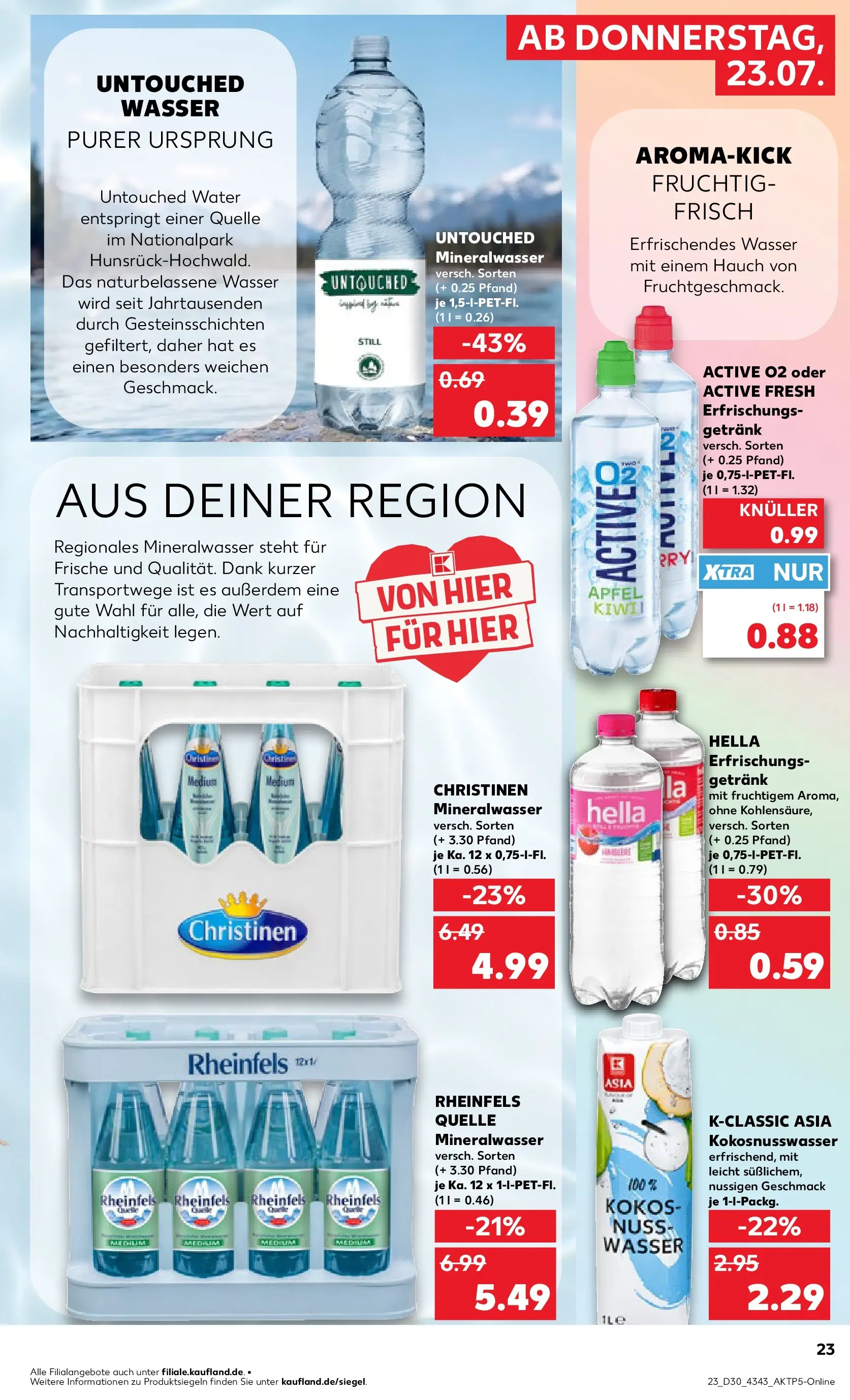 Prospekt Kaufland ab 20.07.2026 ยป Angebote und Werbung Online | Seite: 32 | Produkte: รpfel, Mineralwasser, Wasser, Hella Prospekt Kaufland ab 20.07.2026 ยป Angebote Online zum Blรคttern | Seite: 32 | Produkte: รpfel, Mineralwasser, Wasser, Hella