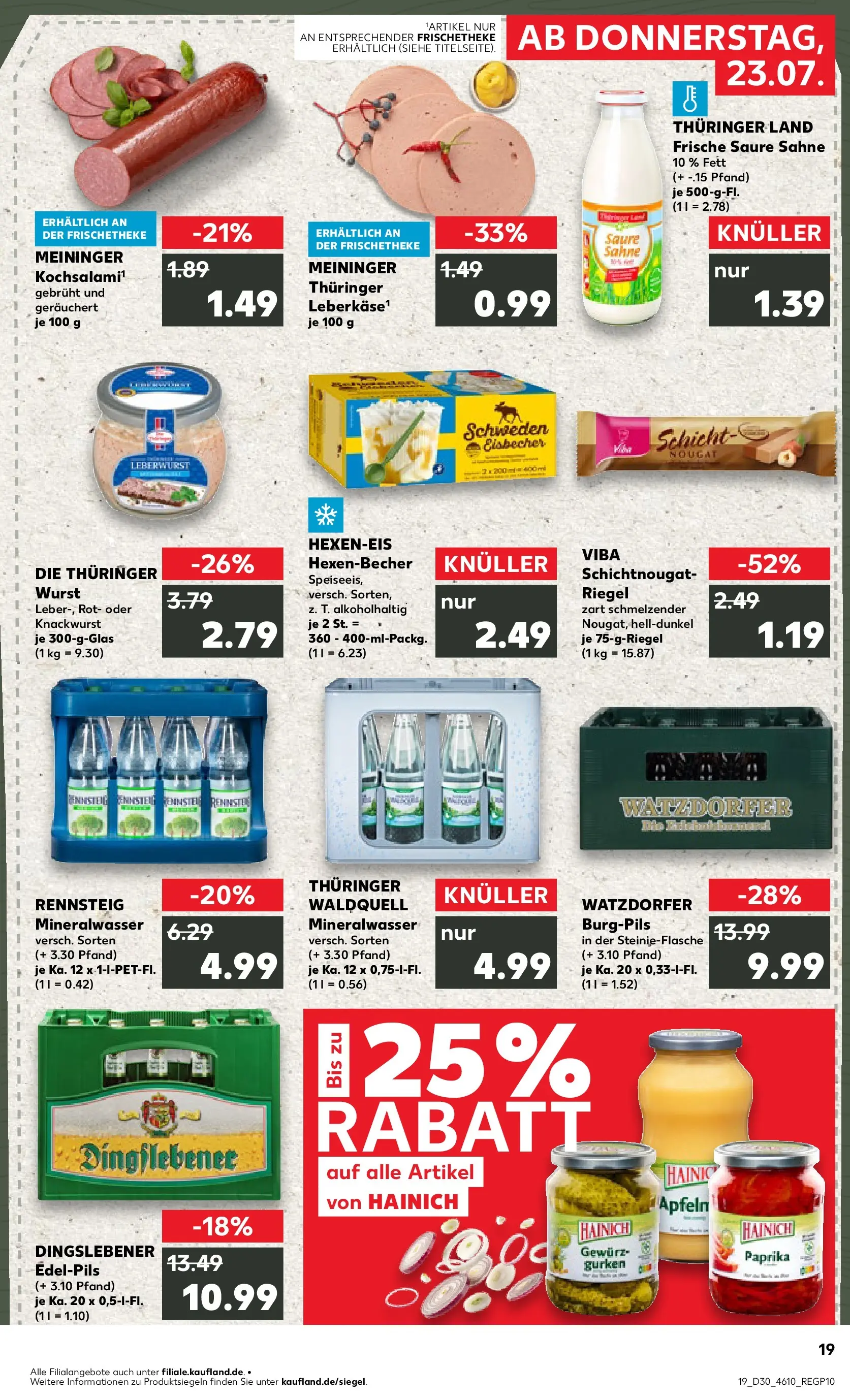Prospekt Kaufland ab 20.07.2026 ยป Angebote und Werbung Online | Seite: 28 | Produkte: Mineralwasser, Wurst, Sahne, Gurken Prospekt Kaufland ab 20.07.2026 ยป Angebote Online zum Blรคttern | Seite: 28 | Produkte: Mineralwasser, Wurst, Sahne, Gurken