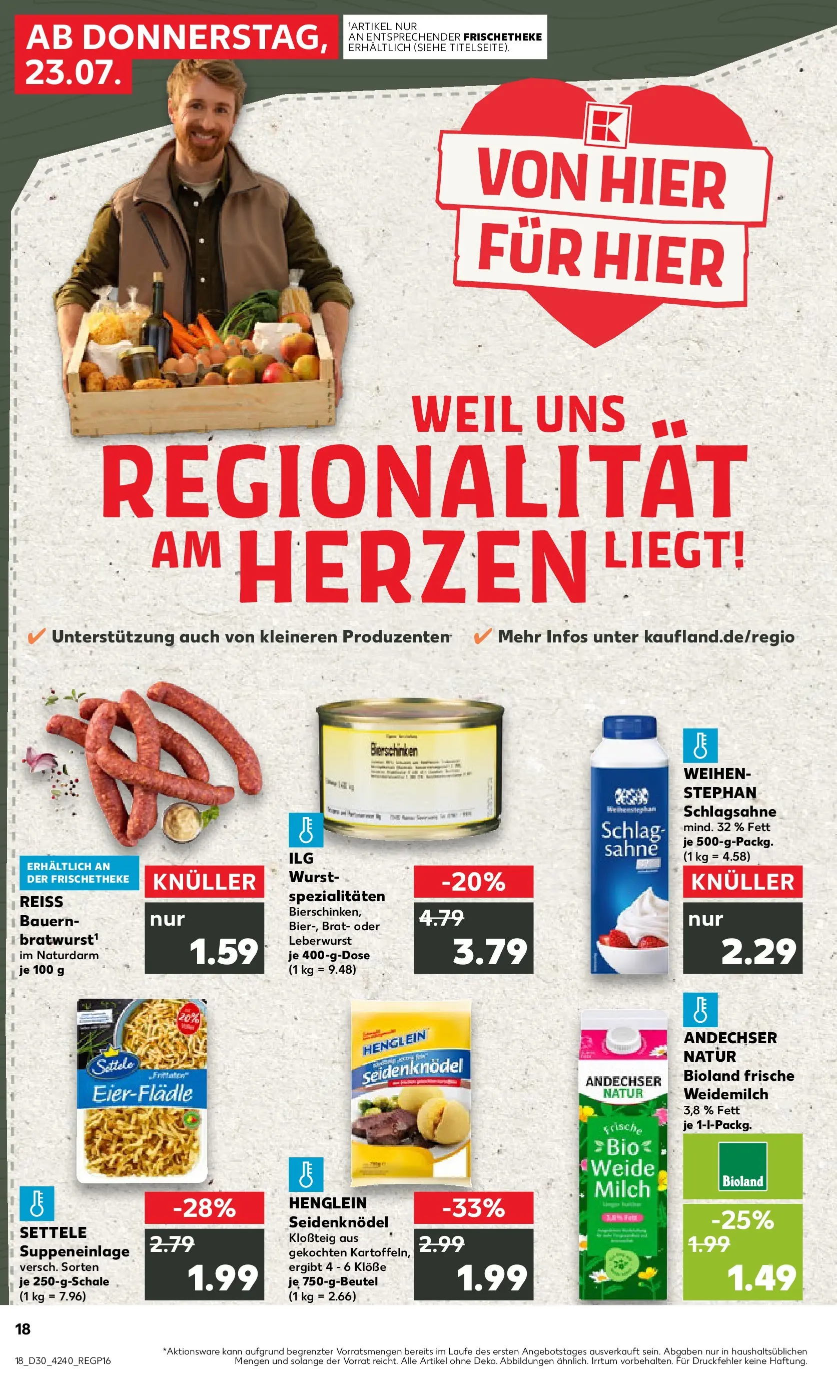 Prospekt Kaufland ab 20.07.2026 ยป Angebote und Werbung Online | Seite: 27 | Produkte: Schlagsahne, Milch, Wurst, Sahne Prospekt Kaufland ab 20.07.2026 ยป Angebote Online zum Blรคttern | Seite: 27 | Produkte: Schlagsahne, Milch, Wurst, Sahne