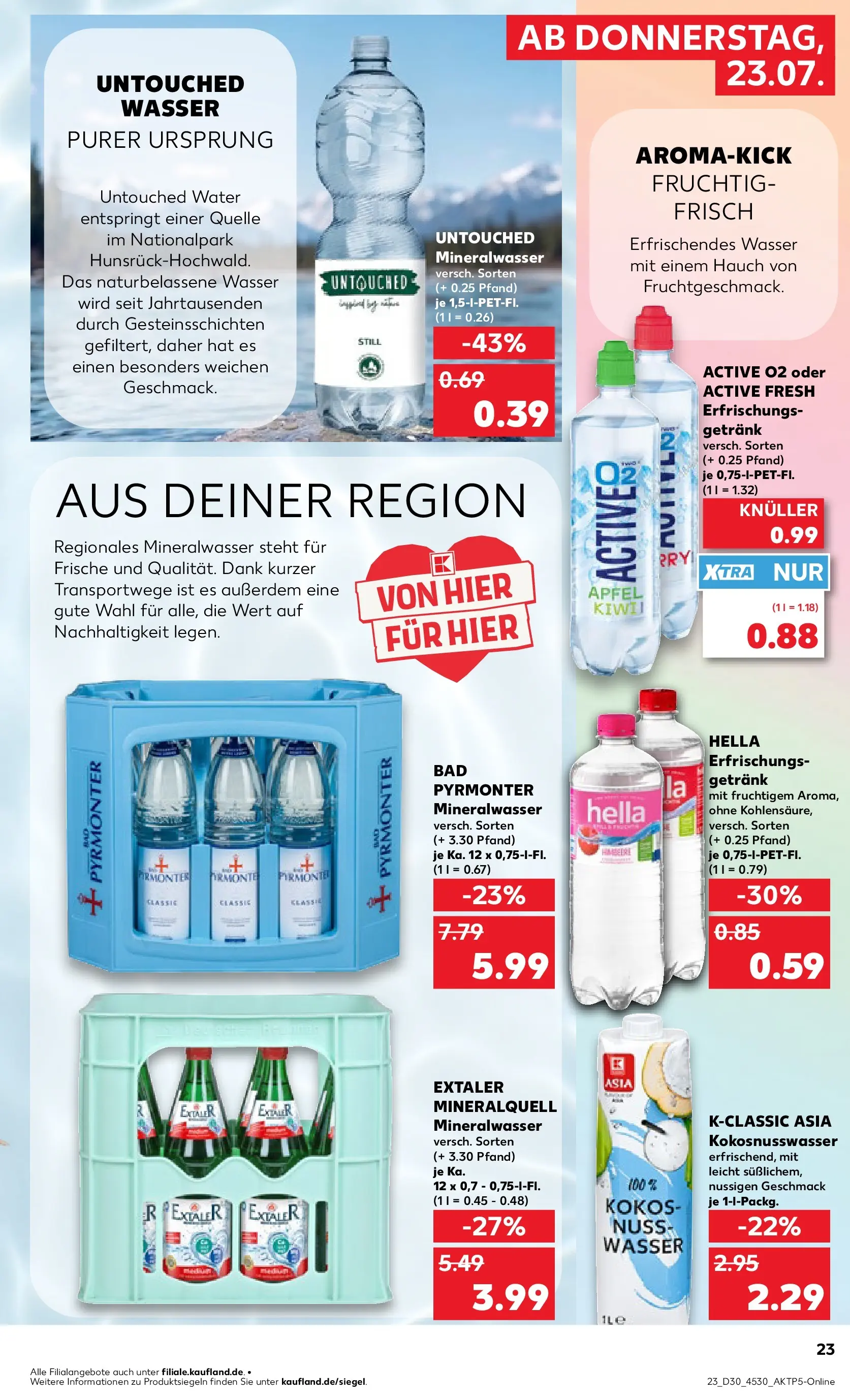 Prospekt Kaufland ab 20.07.2026 » Angebote Online zum Blättern | Seite: 32 | Produkte: Äpfel, Mineralwasser, Wasser, Hella