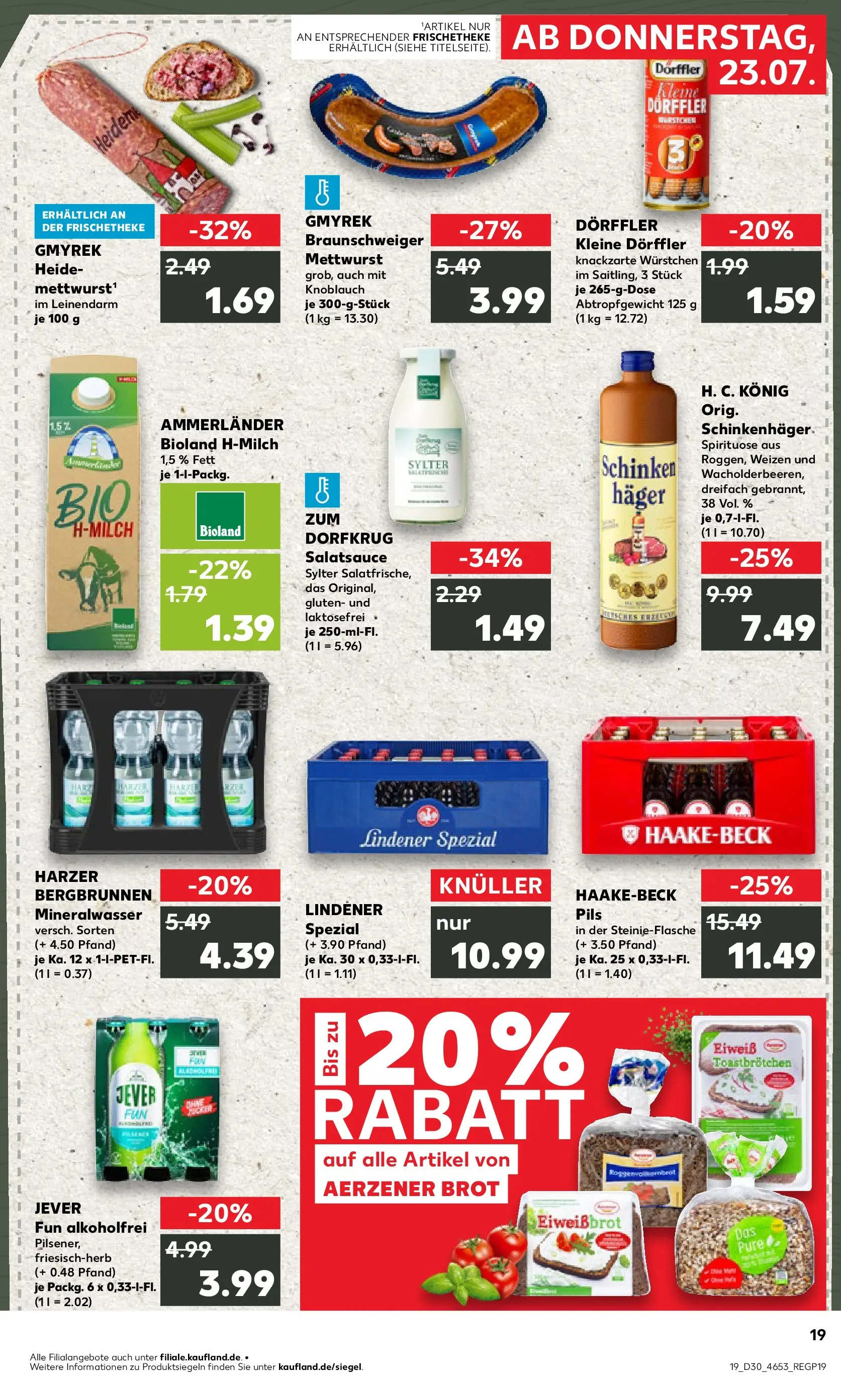 Prospekt Kaufland ab 20.07.2026 ยป Angebote und Werbung Online | Seite: 28 | Produkte: Mineralwasser, Knoblauch, Jever, Brot Prospekt Kaufland ab 20.07.2026 ยป Angebote Online zum Blรคttern | Seite: 28 | Produkte: Mineralwasser, Knoblauch, Jever, Brot