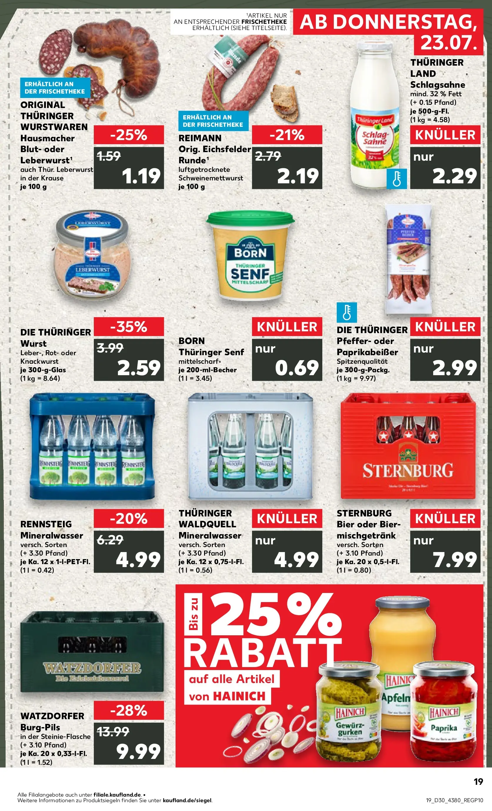 Prospekt Kaufland ab 20.07.2026 ยป Angebote und Werbung Online | Seite: 28 | Produkte: Schlagsahne, Mineralwasser, Wurst, Sahne Prospekt Kaufland ab 20.07.2026 ยป Angebote Online zum Blรคttern | Seite: 28 | Produkte: Schlagsahne, Mineralwasser, Wurst, Sahne