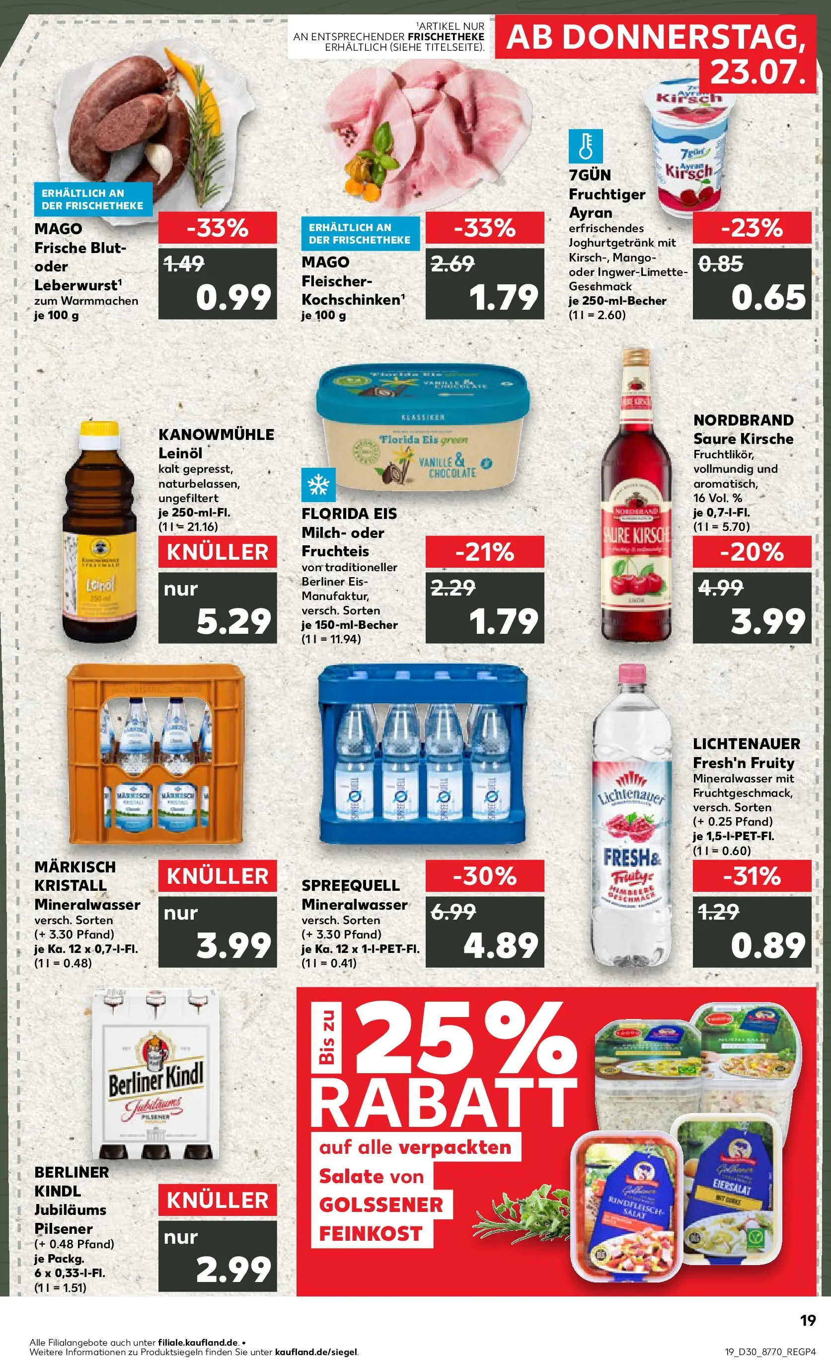 Prospekt Kaufland ab 20.07.2026 ยป Angebote und Werbung Online | Seite: 28 | Produkte: Milch, Mineralwasser, Mango, Salat Prospekt Kaufland ab 20.07.2026 ยป Angebote Online zum Blรคttern | Seite: 28 | Produkte: Milch, Mineralwasser, Mango, Salat