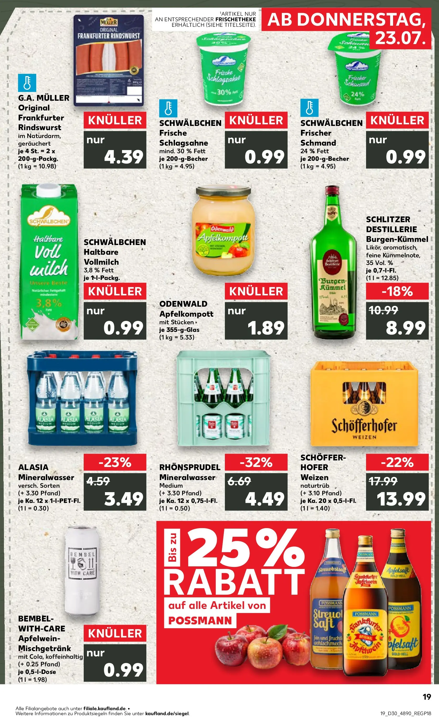 Prospekt Kaufland ab 20.07.2026 ยป Angebote und Werbung Online | Seite: 28 | Produkte: Schlagsahne, Milch, Mineralwasser, Rhonsprudel Prospekt Kaufland ab 20.07.2026 ยป Angebote Online zum Blรคttern | Seite: 28 | Produkte: Schlagsahne, Milch, Mineralwasser, Rhonsprudel
