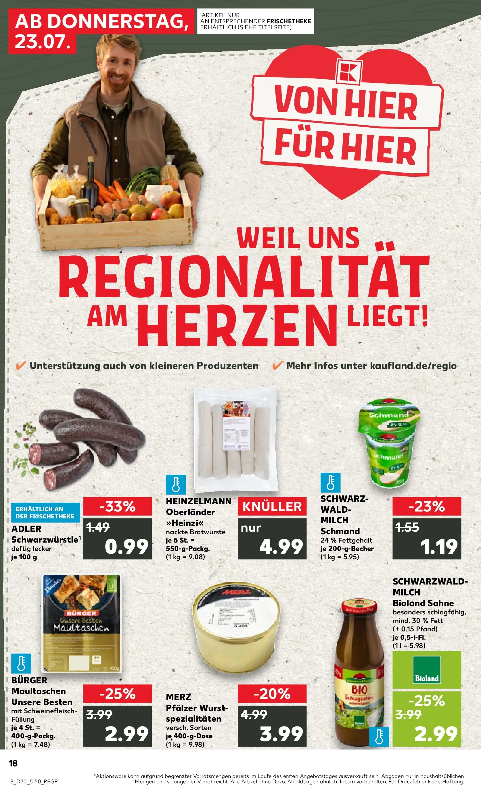 Prospekt Kaufland ab 20.07.2026 ยป Angebote und Werbung Online | Seite: 27 | Produkte: Milch, Burger, Schweinefleisch, Maultaschen Prospekt Kaufland ab 20.07.2026 ยป Angebote Online zum Blรคttern | Seite: 27 | Produkte: Milch, Burger, Schweinefleisch, Maultaschen