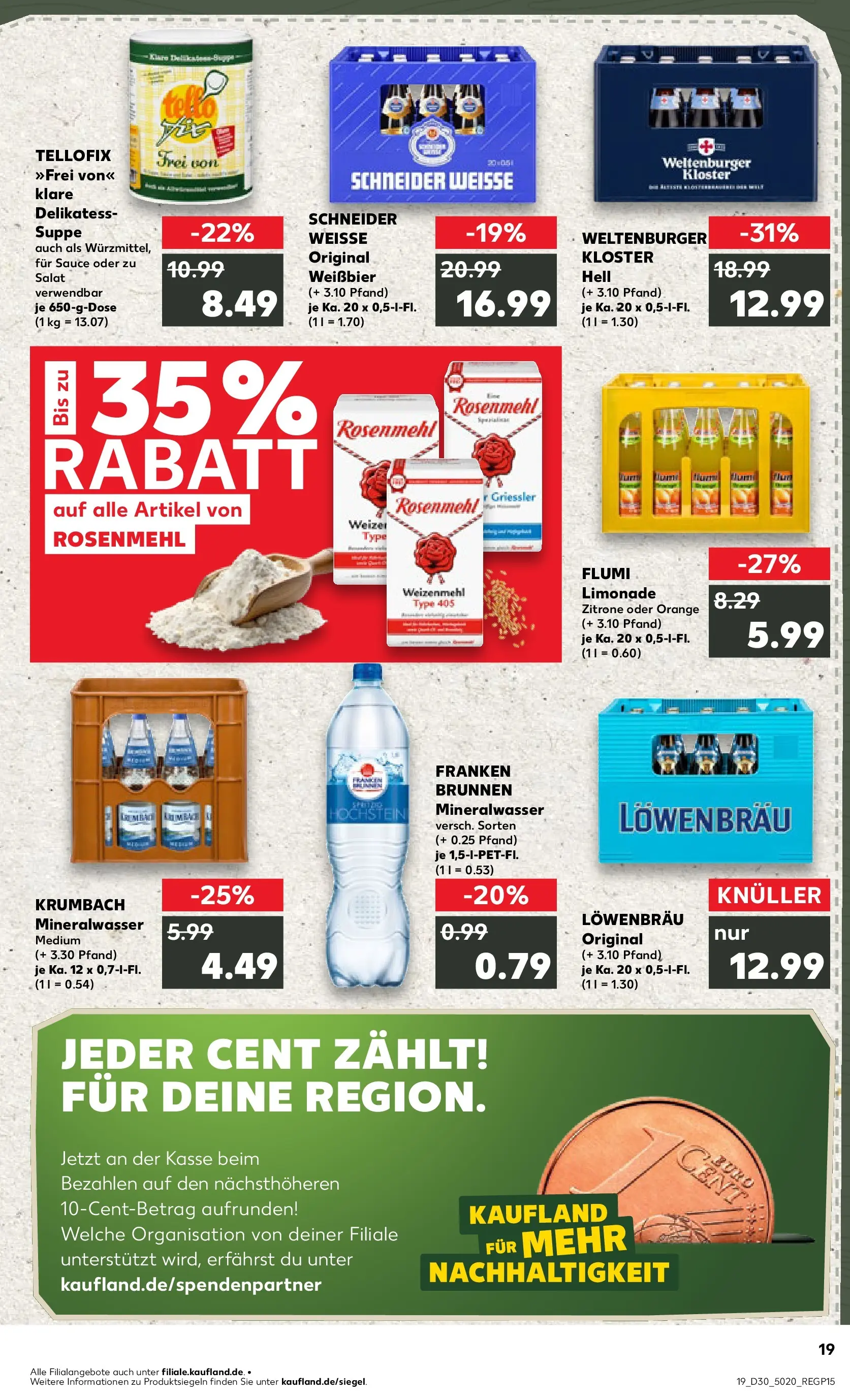 Prospekt Kaufland ab 20.07.2026 ยป Angebote und Werbung Online | Seite: 28 | Produkte: Weiรbier, Limonade, Mineralwasser, Zitrone Prospekt Kaufland ab 20.07.2026 ยป Angebote Online zum Blรคttern | Seite: 28 | Produkte: Weiรbier, Limonade, Mineralwasser, Zitrone