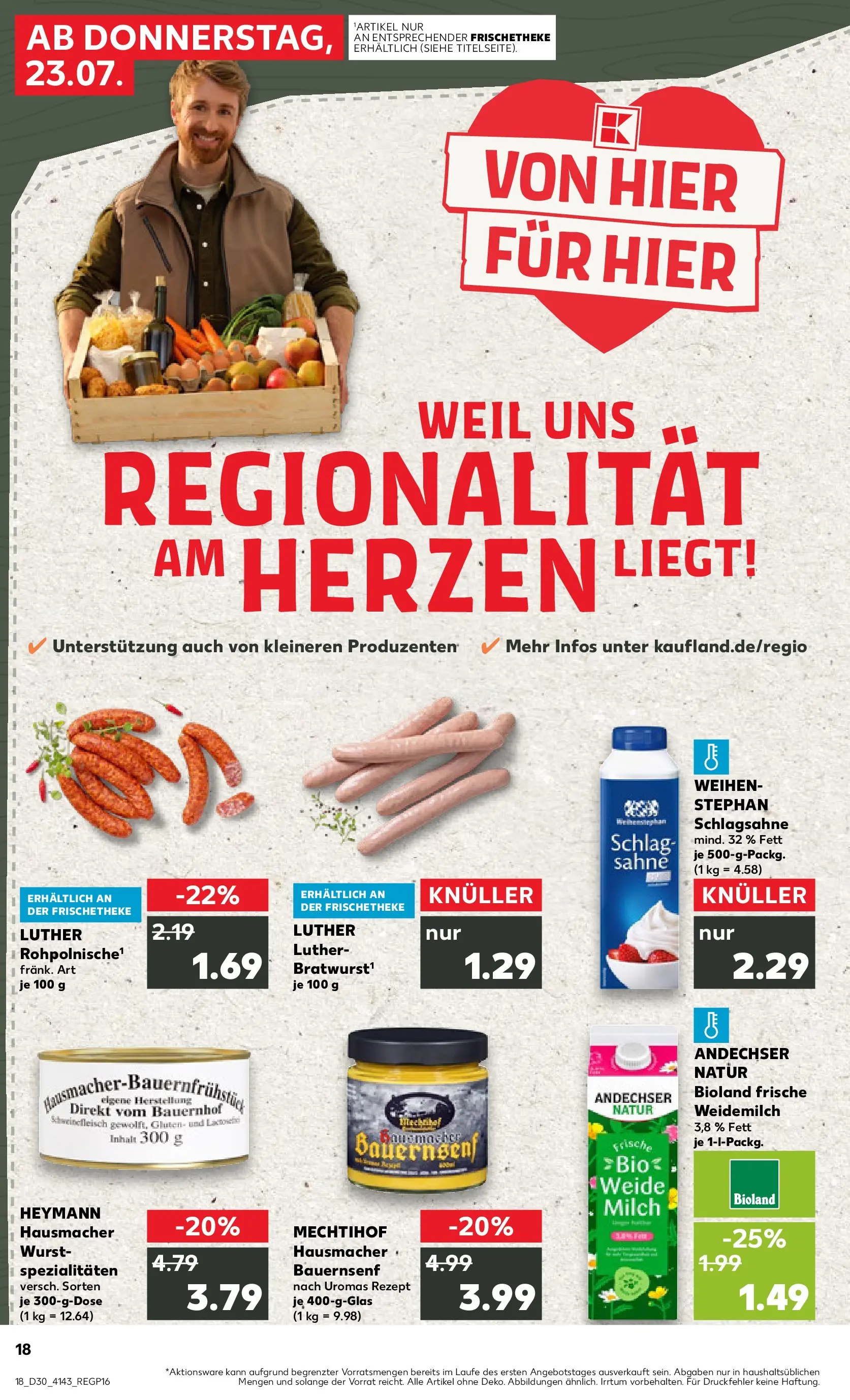 Prospekt Kaufland ab 20.07.2026 ยป Angebote und Werbung Online | Seite: 27 | Produkte: Schlagsahne, Milch, Wurst, Sahne Prospekt Kaufland ab 20.07.2026 ยป Angebote Online zum Blรคttern | Seite: 27 | Produkte: Schlagsahne, Milch, Wurst, Sahne