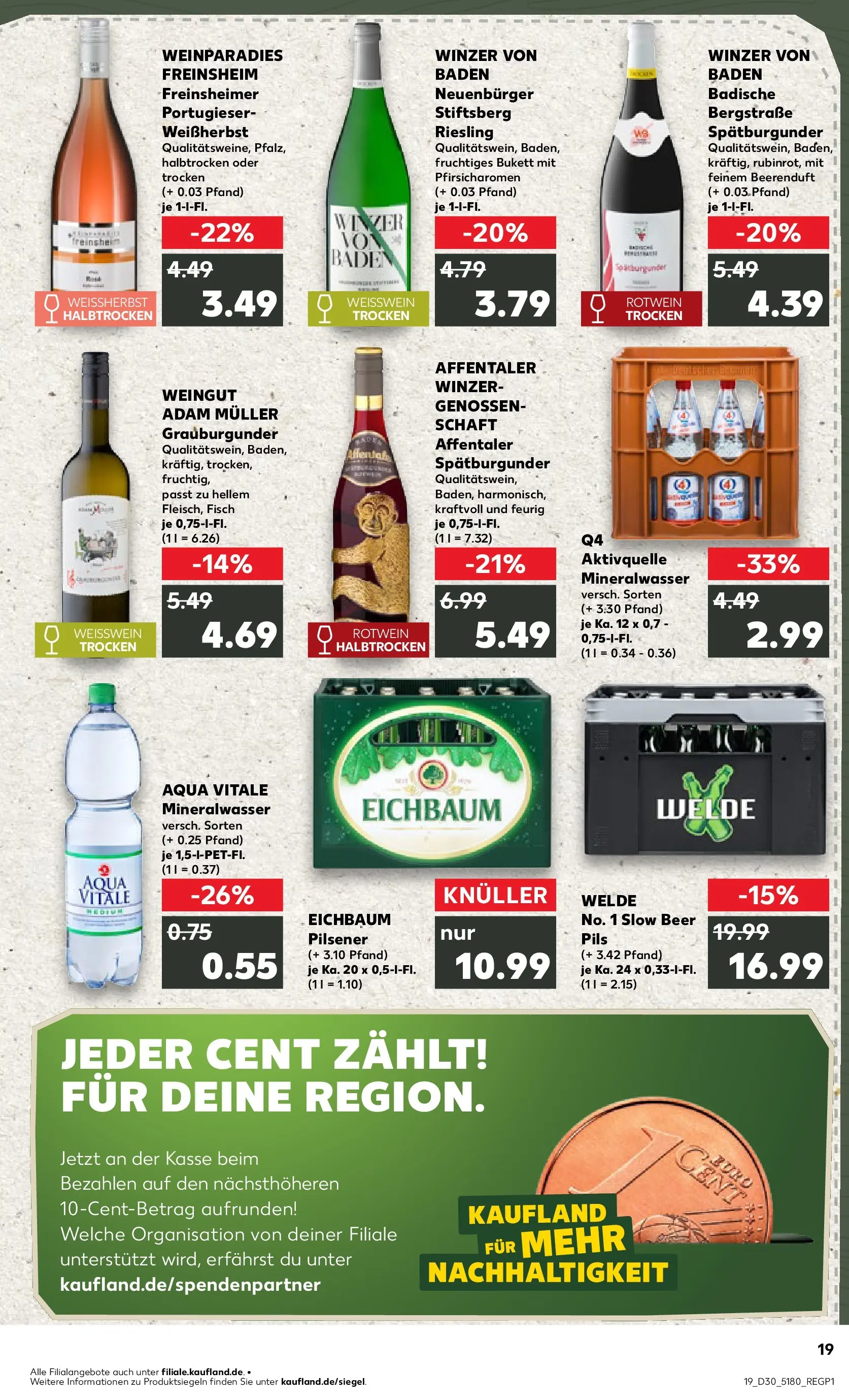 Prospekt Kaufland ab 20.07.2026 » Angebote Online zum Blättern | Seite: 24 | Produkte: Weißwein, Rotwein, Pils, Mineralwasser