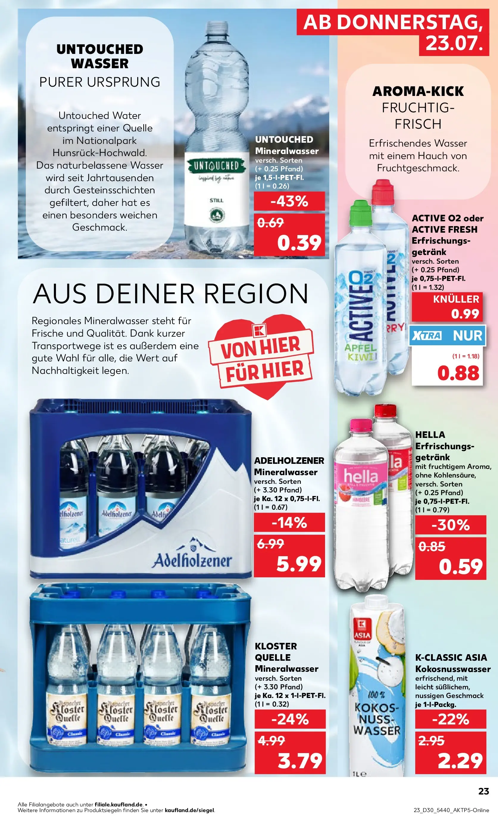 Prospekt Kaufland ab 20.07.2026 » Angebote Online zum Blättern | Seite: 32 | Produkte: Äpfel, Mineralwasser, Wasser, Hella