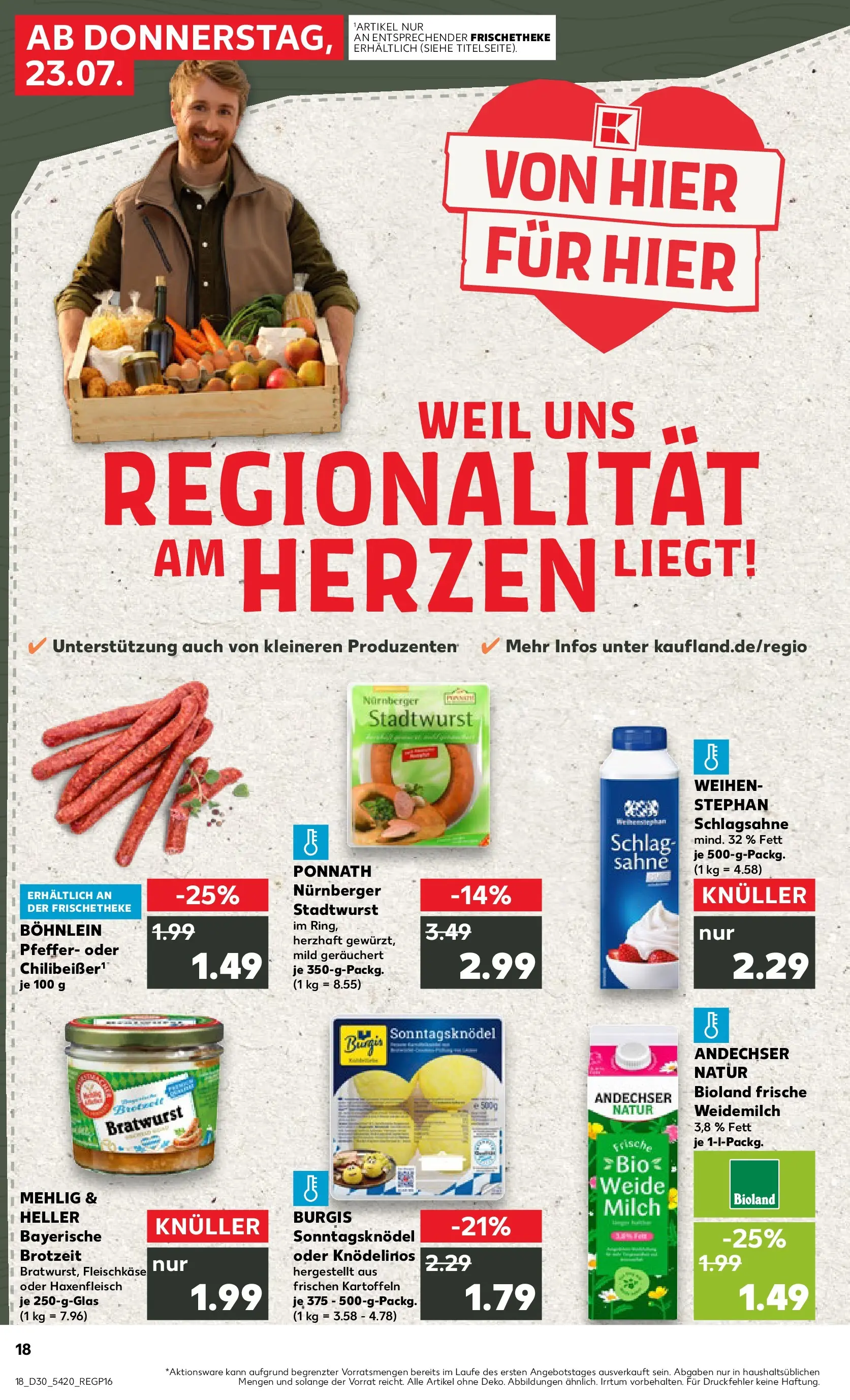 Prospekt Kaufland ab 20.07.2026 » Angebote Online zum Blättern | Seite: 27 | Produkte: Schlagsahne, Milch, Kartoffeln, Pfeffer