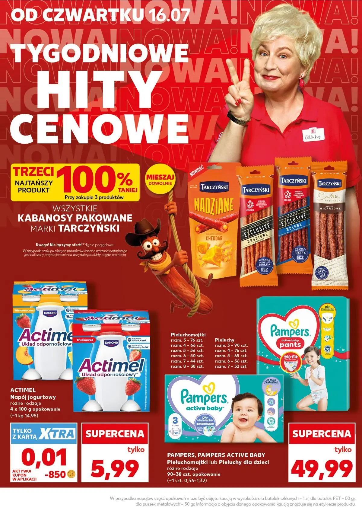 Kaufland gazetka - Super Sobota od 18.07.2026 - od jutra PDF | Strona: 4 | Produkty: Karta, Pampers, Kabanosy, Pieluchomajtki