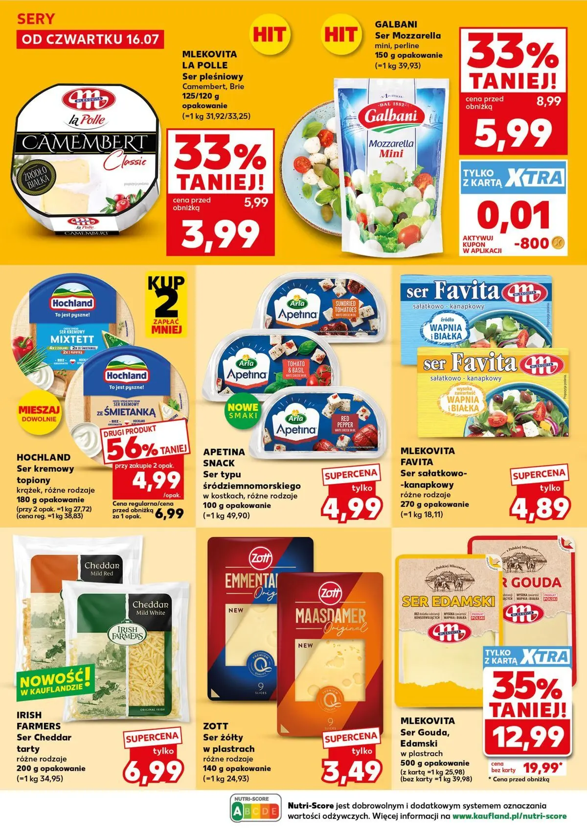 Kaufland gazetka - Super Sobota od 18.07.2026 - od jutra PDF | Strona: 20 | Produkty: Ser żółty, Ser pleśniowy, Ser favita, Sery