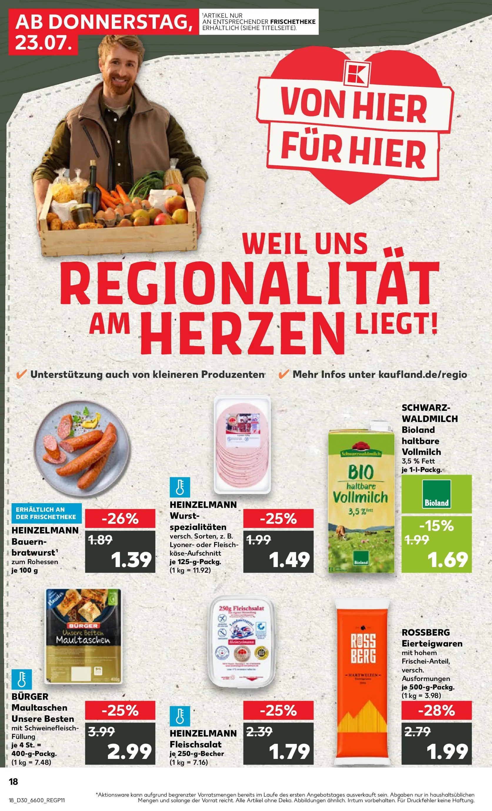 Prospekt Kaufland ab 20.07.2026 ยป Angebote und Werbung Online | Seite: 27 | Produkte: Wurst, Schweinefleisch, Maultaschen, Fleisch Prospekt Kaufland ab 20.07.2026 ยป Angebote Online zum Blรคttern | Seite: 27 | Produkte: Wurst, Schweinefleisch, Maultaschen, Fleisch